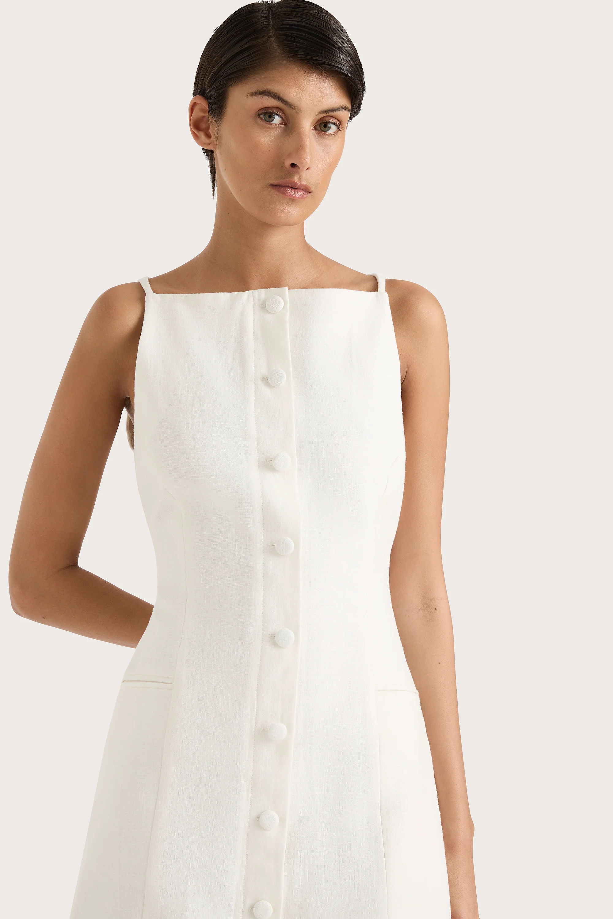 Ambra Mini Dress White - Final Sale - Image 5