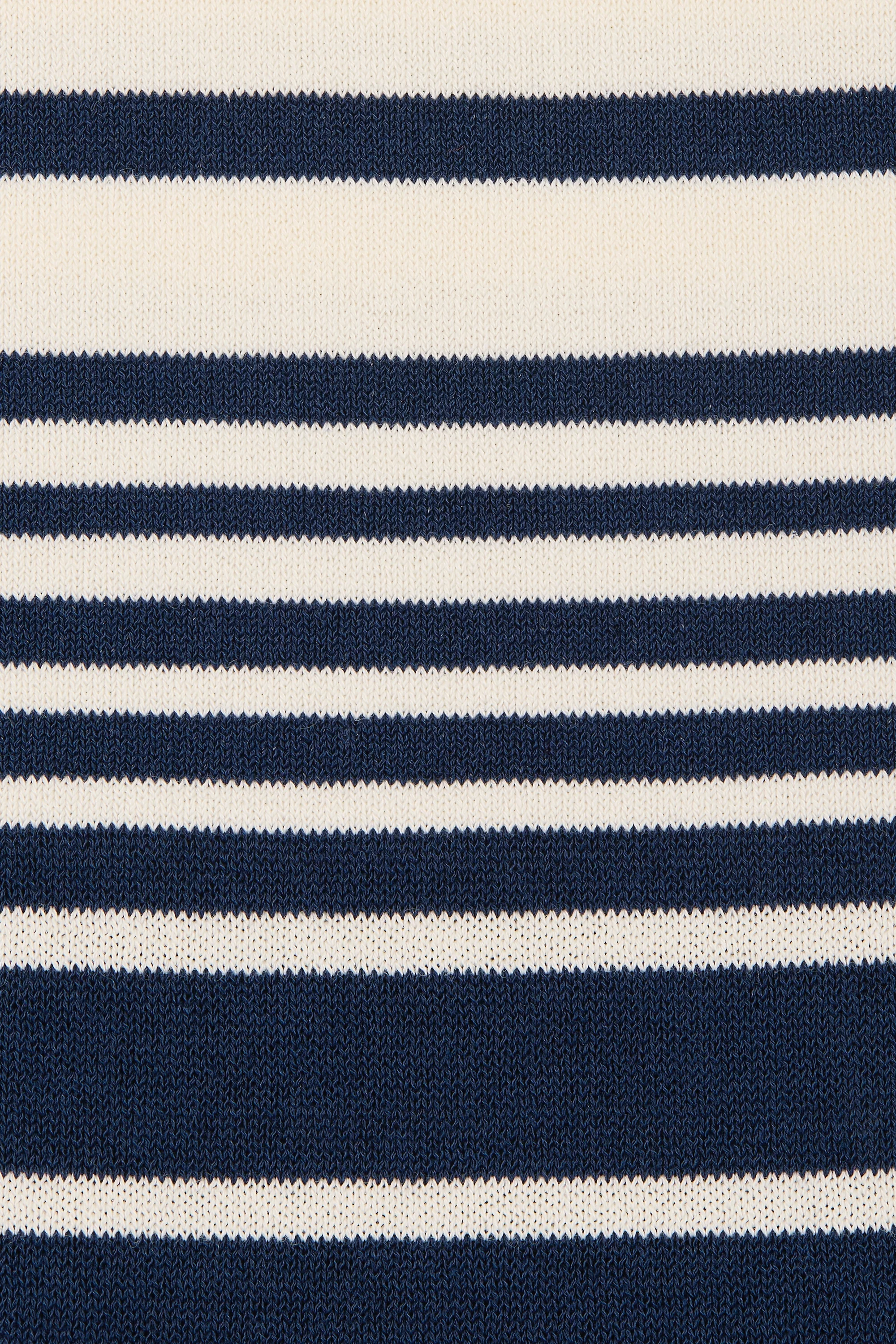 Arlette Strapless Top Navy Cream Stripe - Image 6