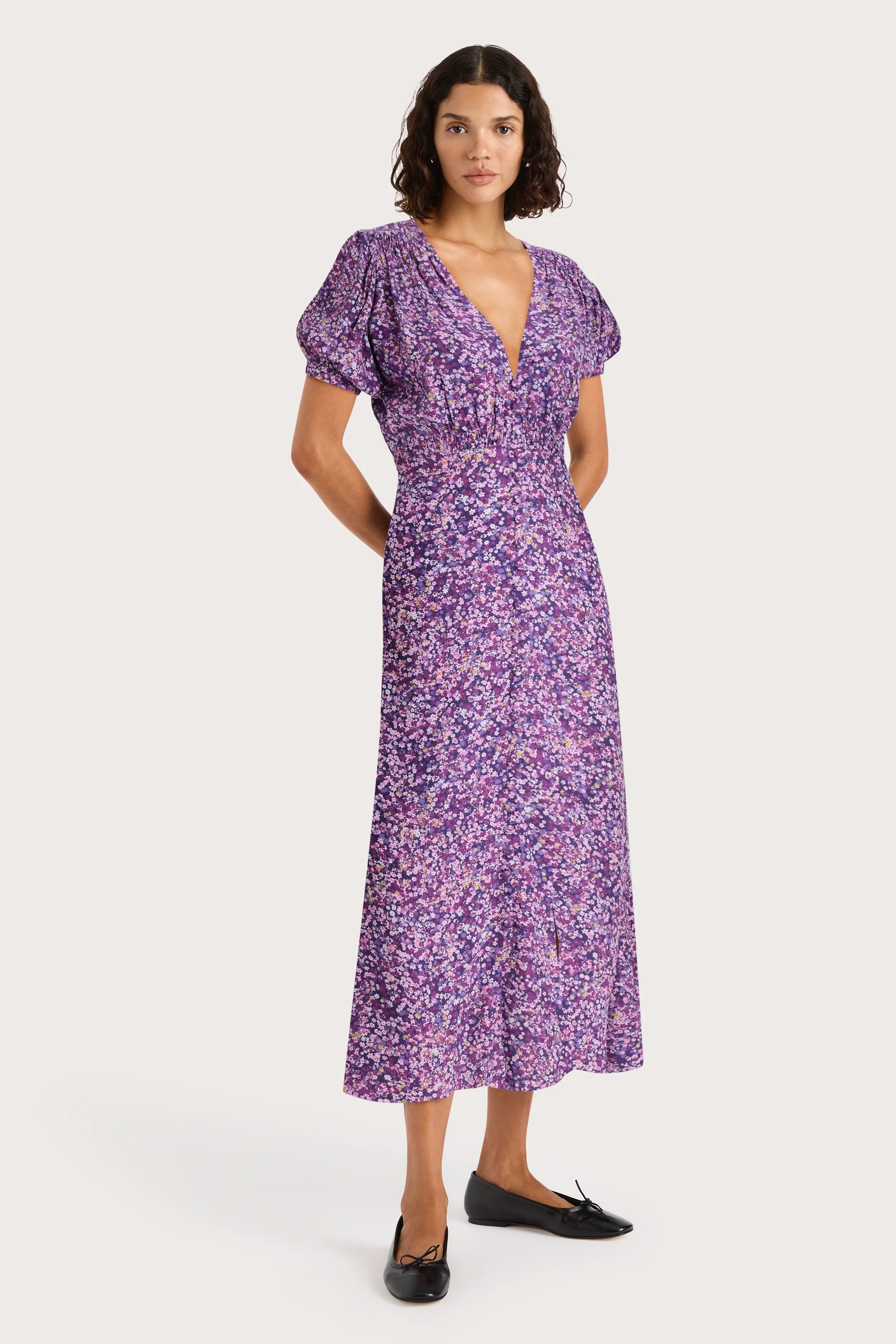 Bellavista Midi Dress Meander Micro Purple - Final Sale - Image 3