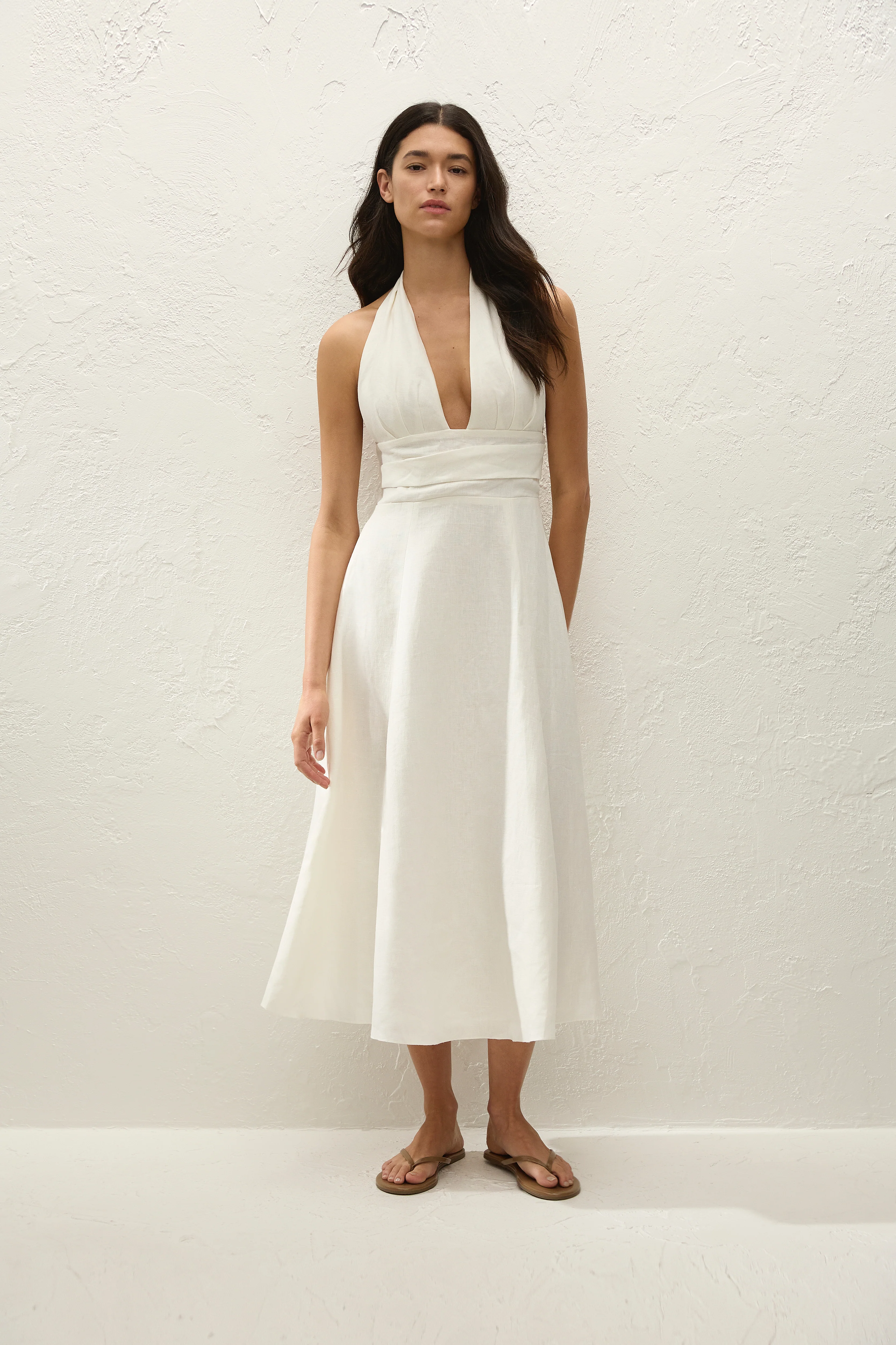 Bianca Midi Dress White - Image 6