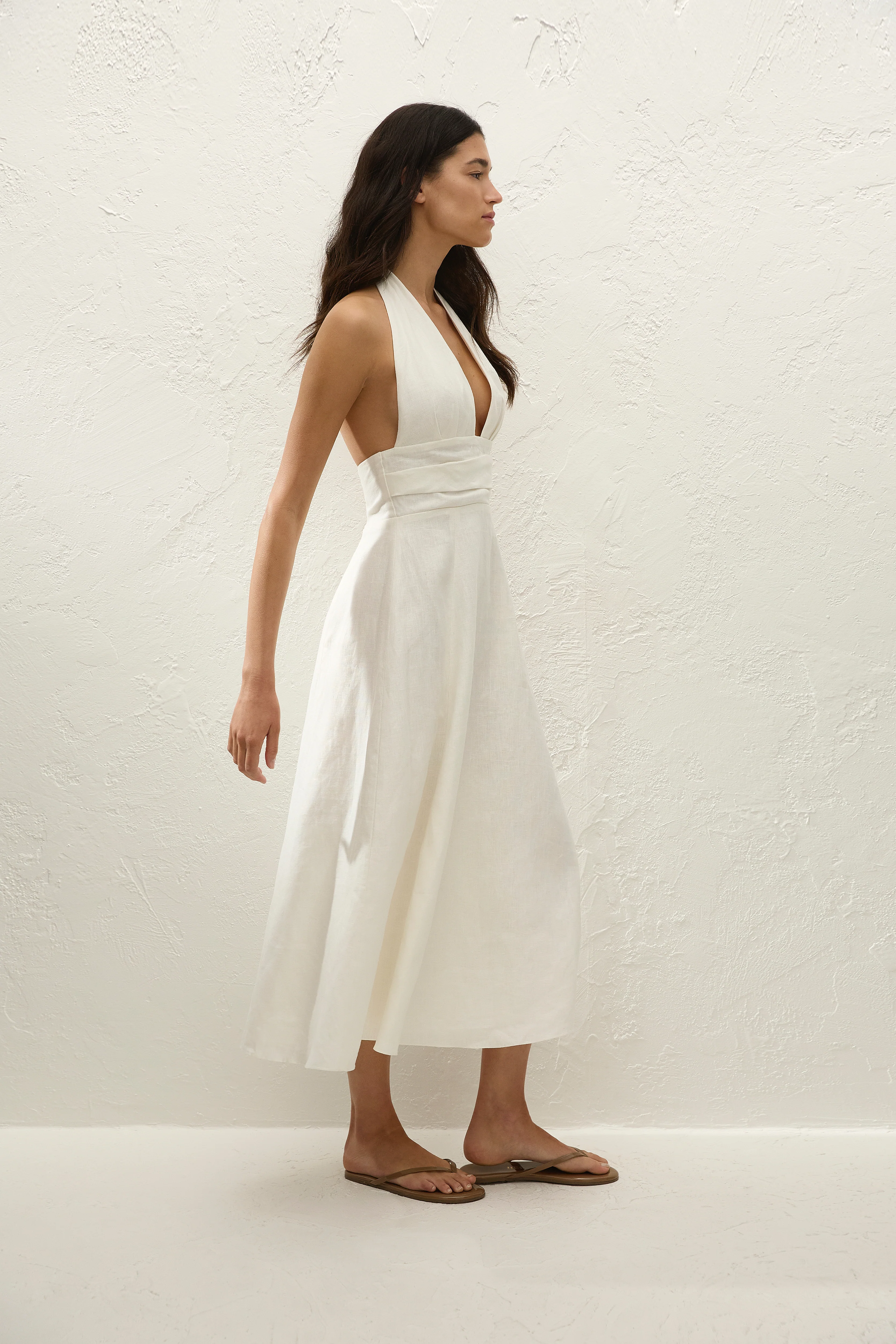 Bianca Midi Dress White - Image 8