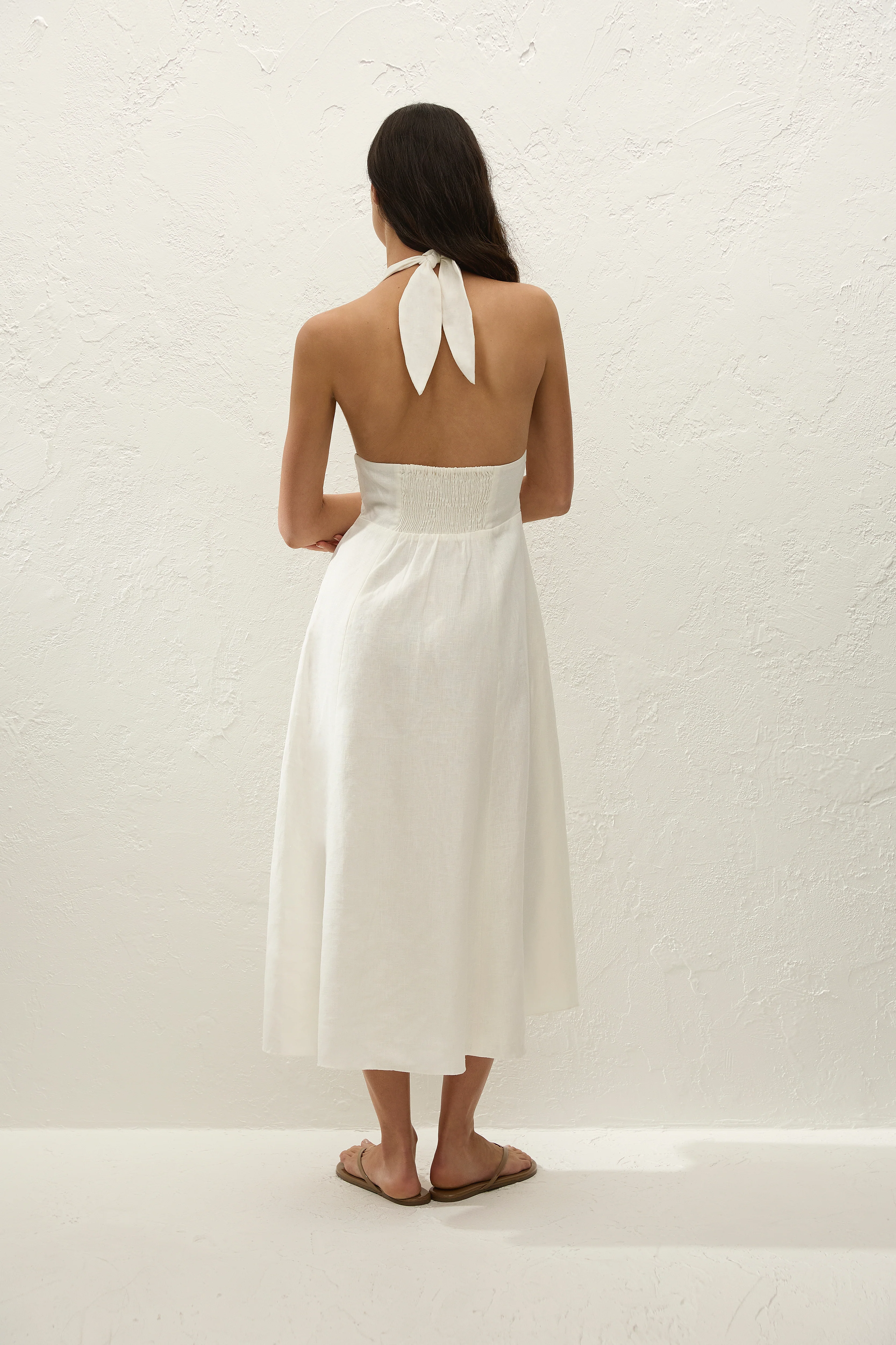 Bianca Midi Dress White - Image 9