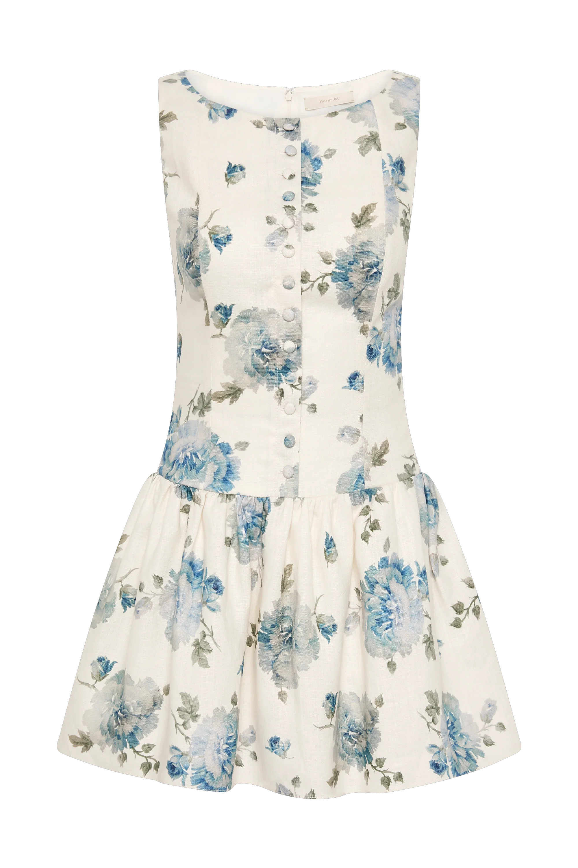 Blair Mini Dress Cecile Floral Pale Blue - Final Sale - Image 8