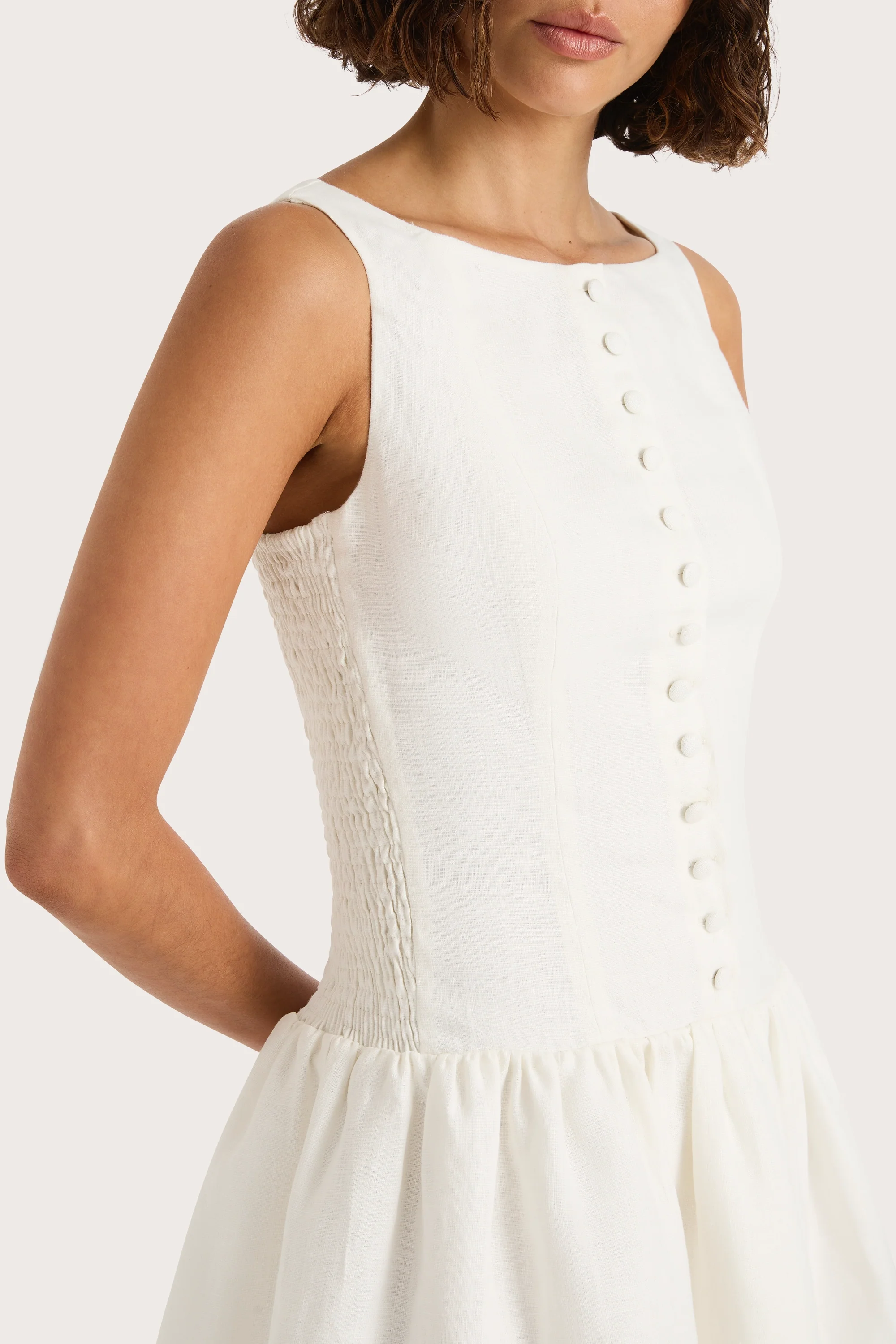 Blair Mini Dress White - Final Sale - Image 6