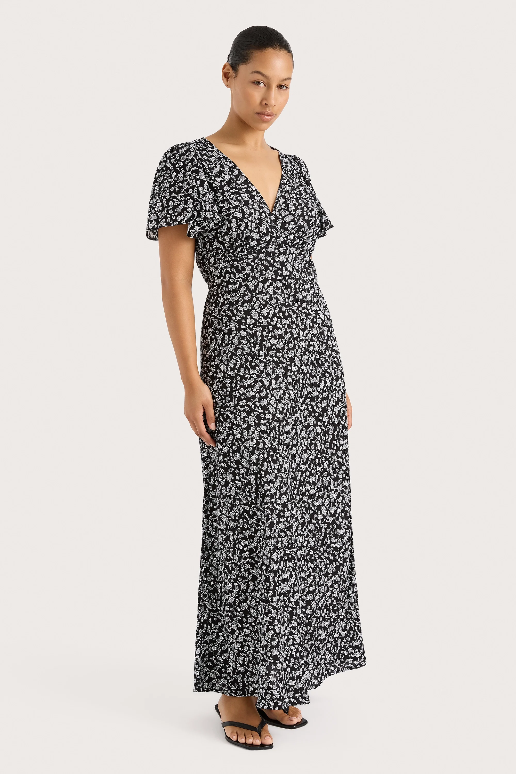 Boda Midi Dress Amaryllis Floral Black - Final Sale - Image 5