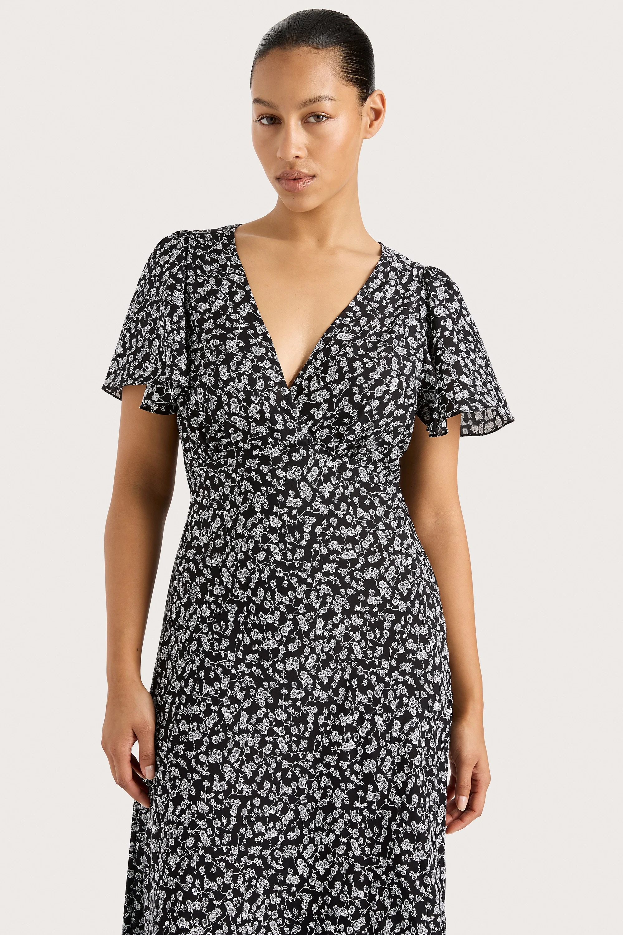 Boda Midi Dress Amaryllis Floral Black - Final Sale - Image 6