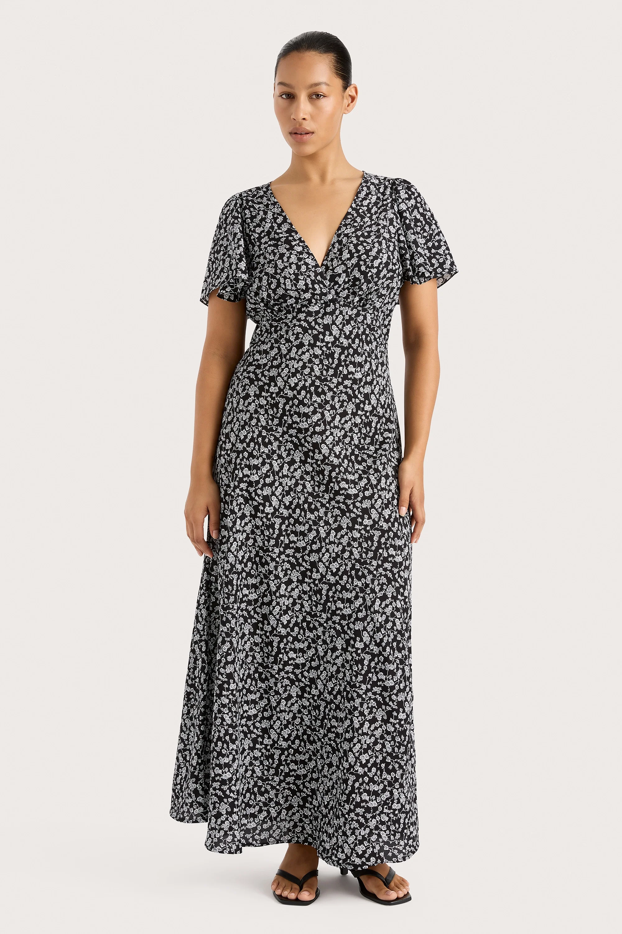 Boda Midi Dress Amaryllis Floral Black - Final Sale - Image 8