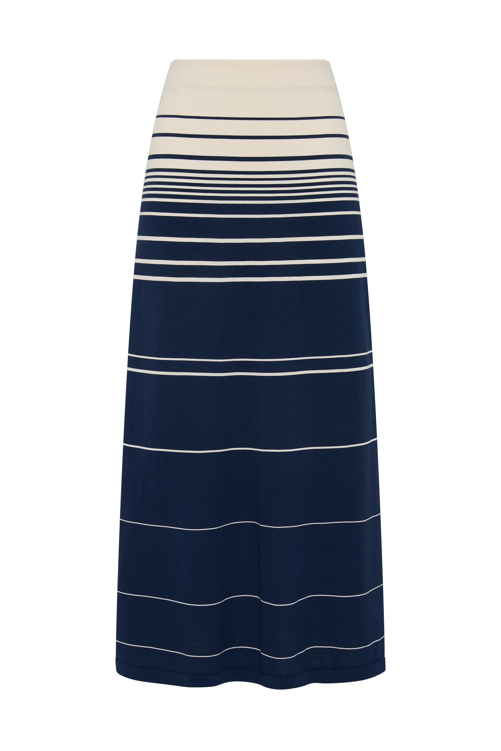 Casia Maxi Skirt Navy Cream Stripe - Image 7