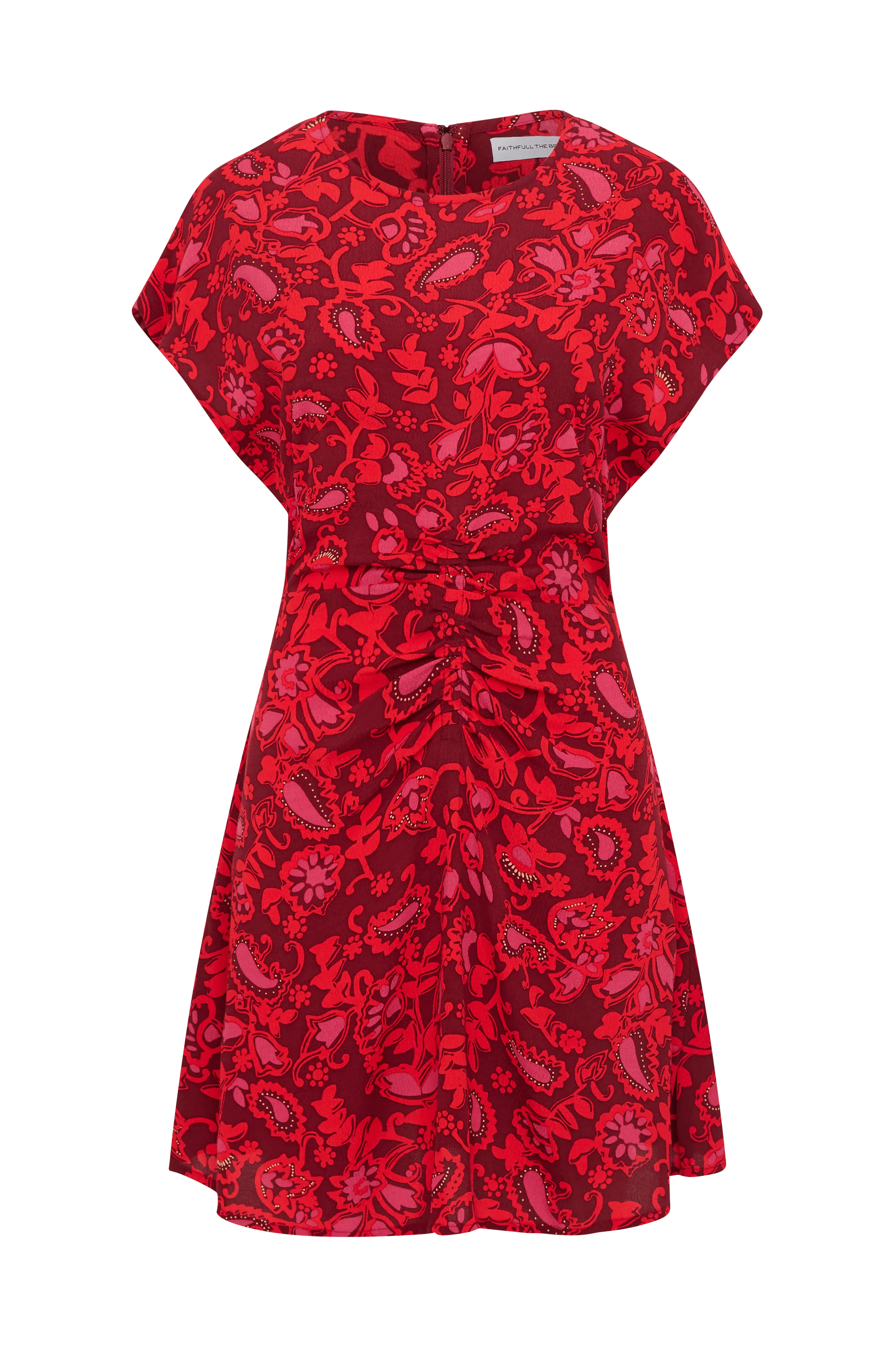 Celestina Mini Dress Selcetta Paisley Red - Final Sale - Image 6