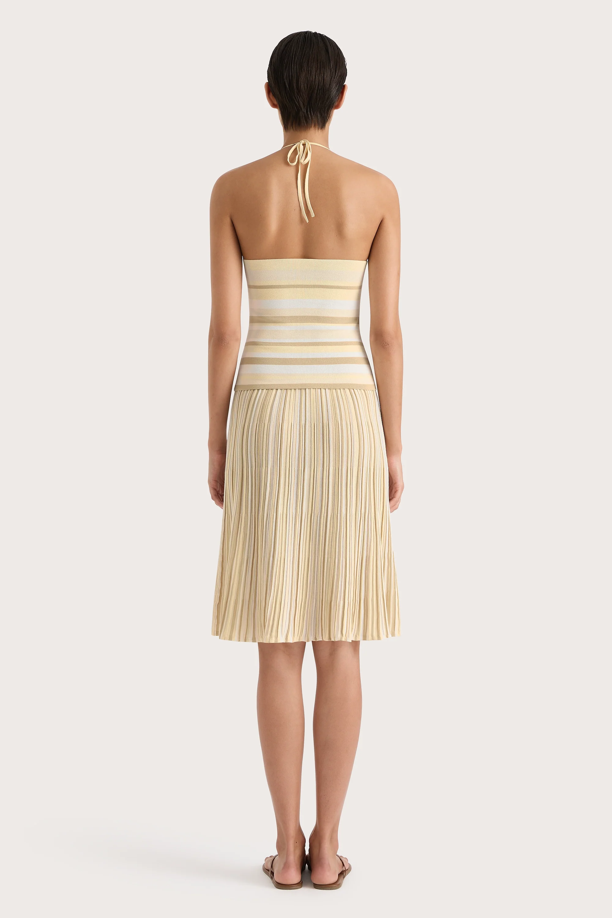 Citara Drawstring Skirt Butter Stripe - Final Sale - Image 5