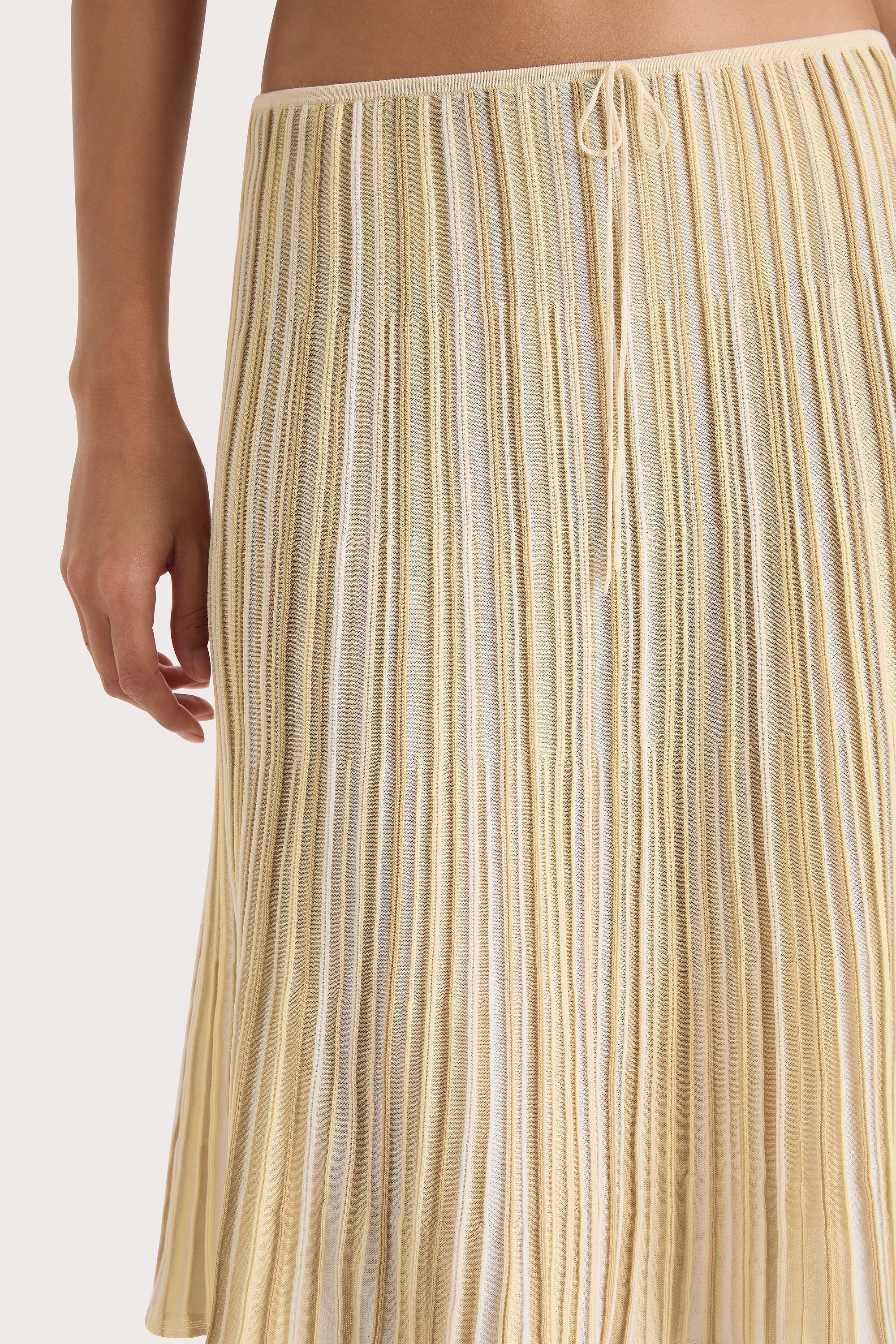 Citara Drawstring Skirt Butter Stripe - Final Sale - Image 7