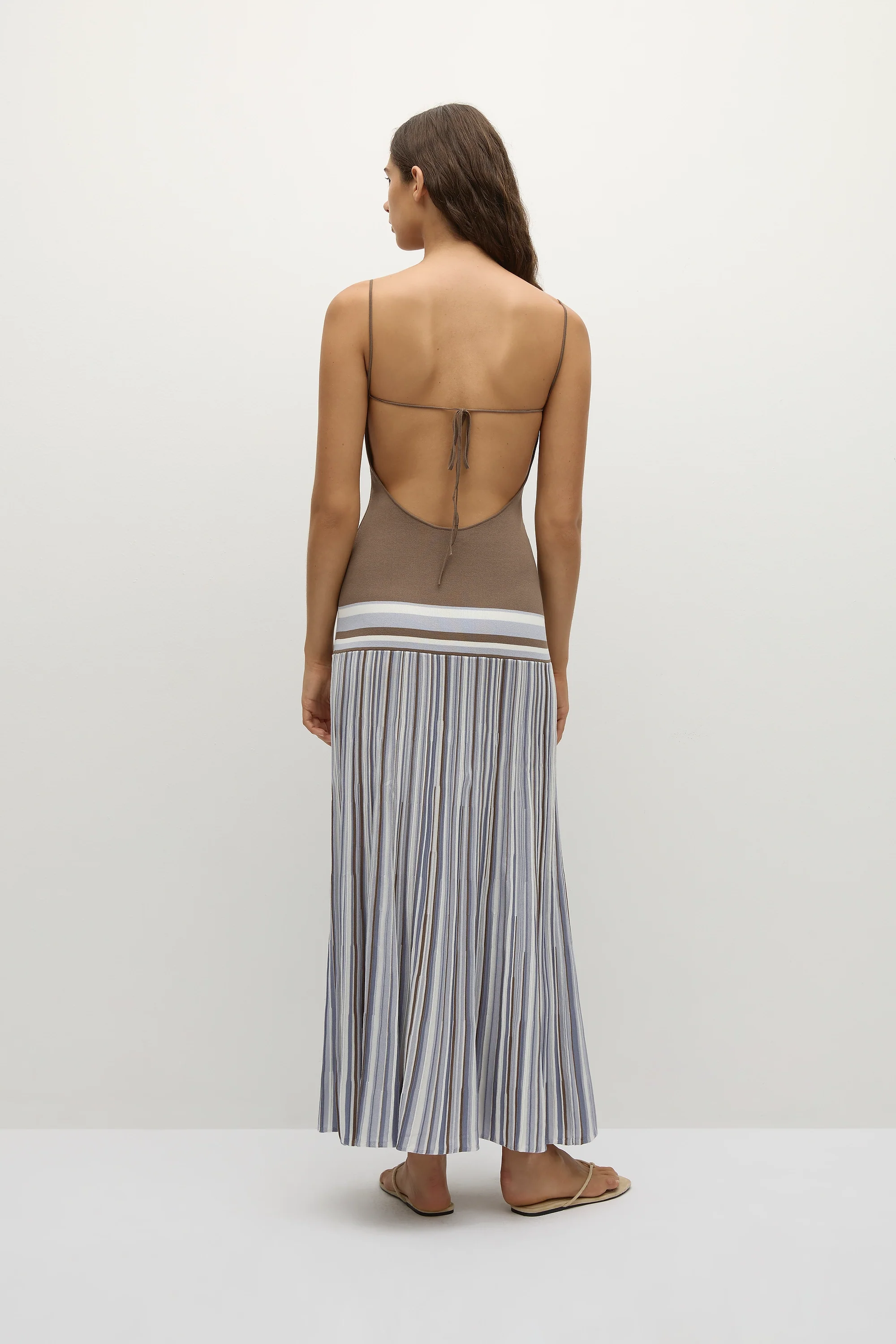 Citara Maxi Dress Pale Blue Stripe - Final Sale - Image 5