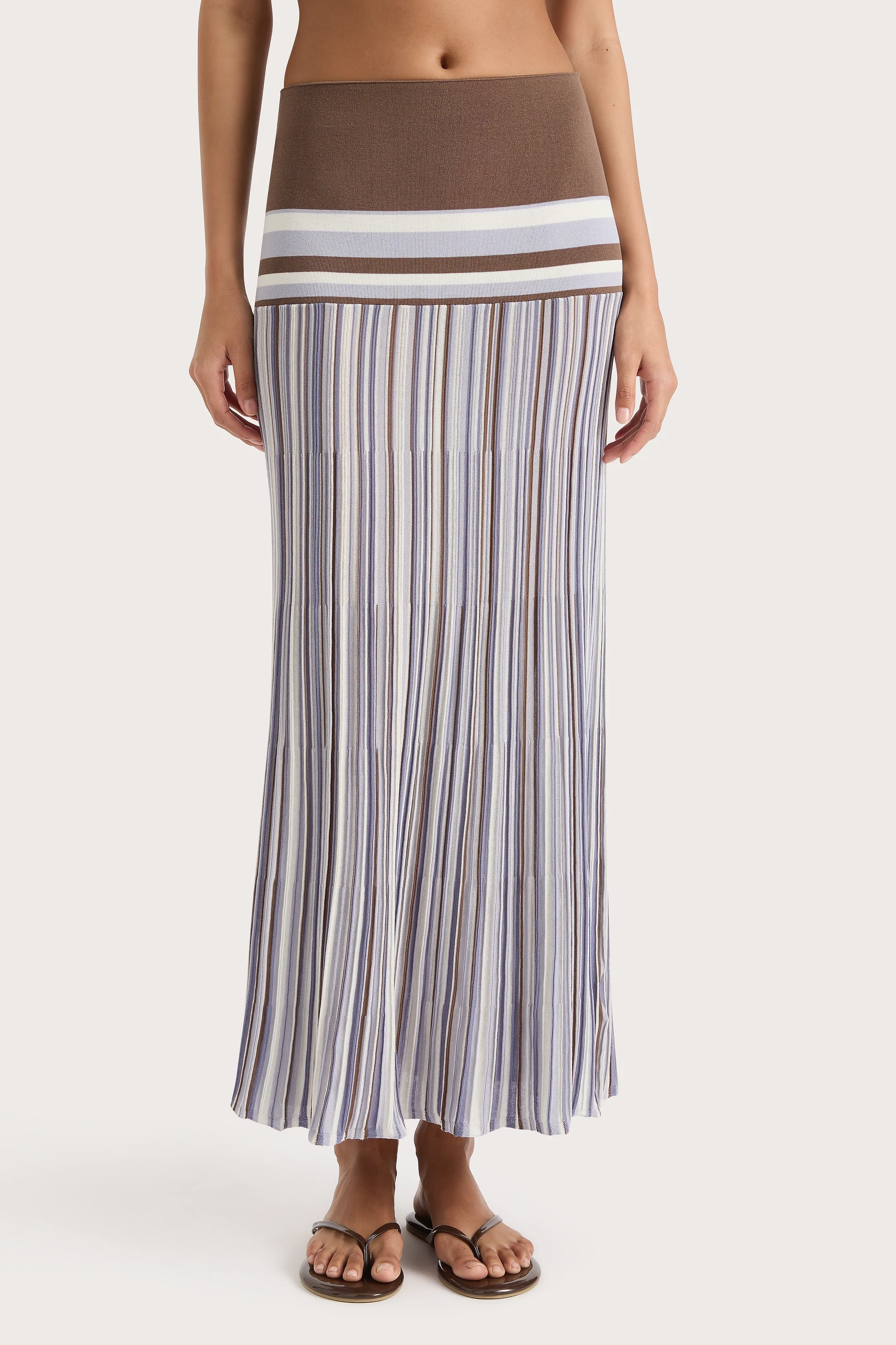 Citara Skirt Pale Blue Stripe - Final Sale - Image 3