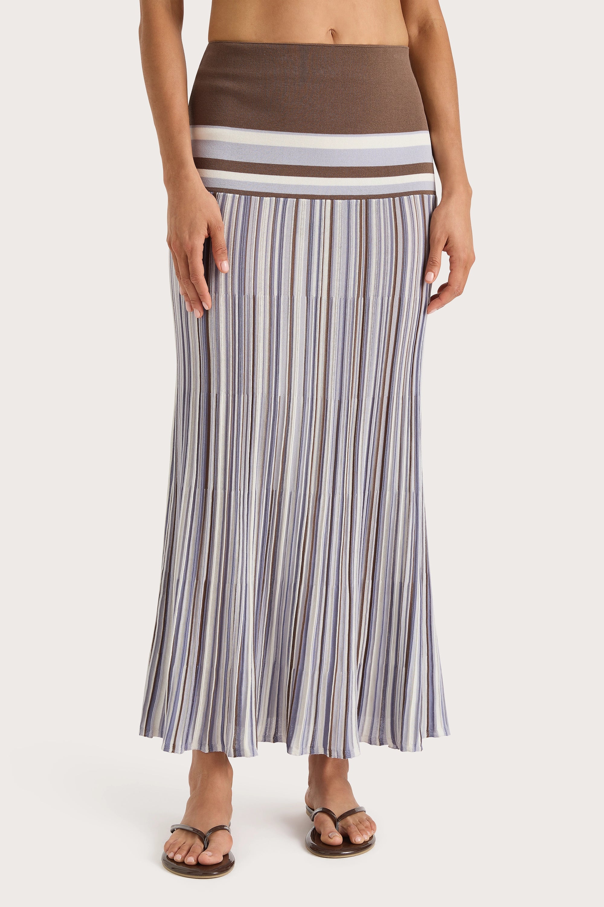 Citara Skirt Pale Blue Stripe - Final Sale - Image 6