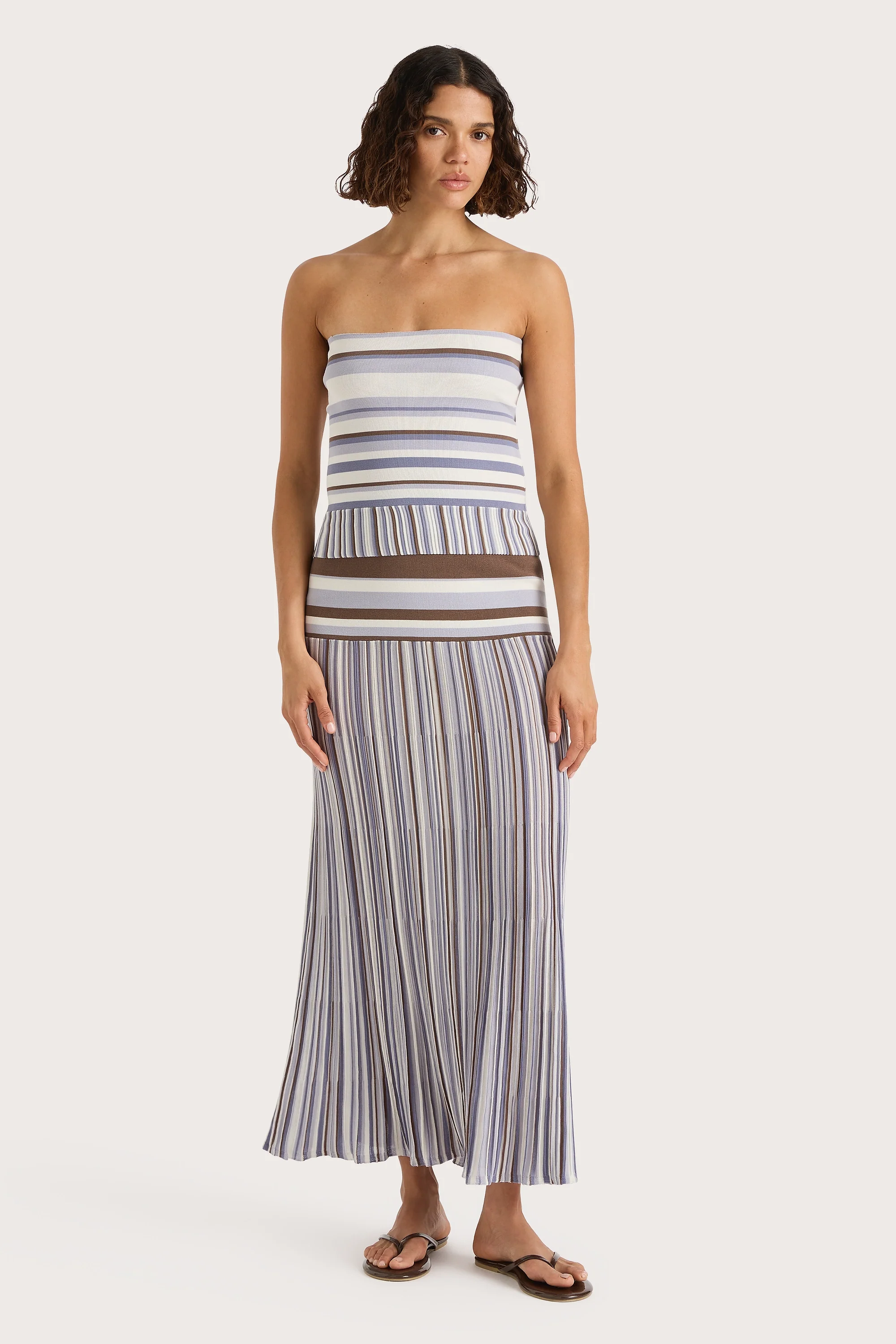 Citara Skirt Pale Blue Stripe - Final Sale - Image 8