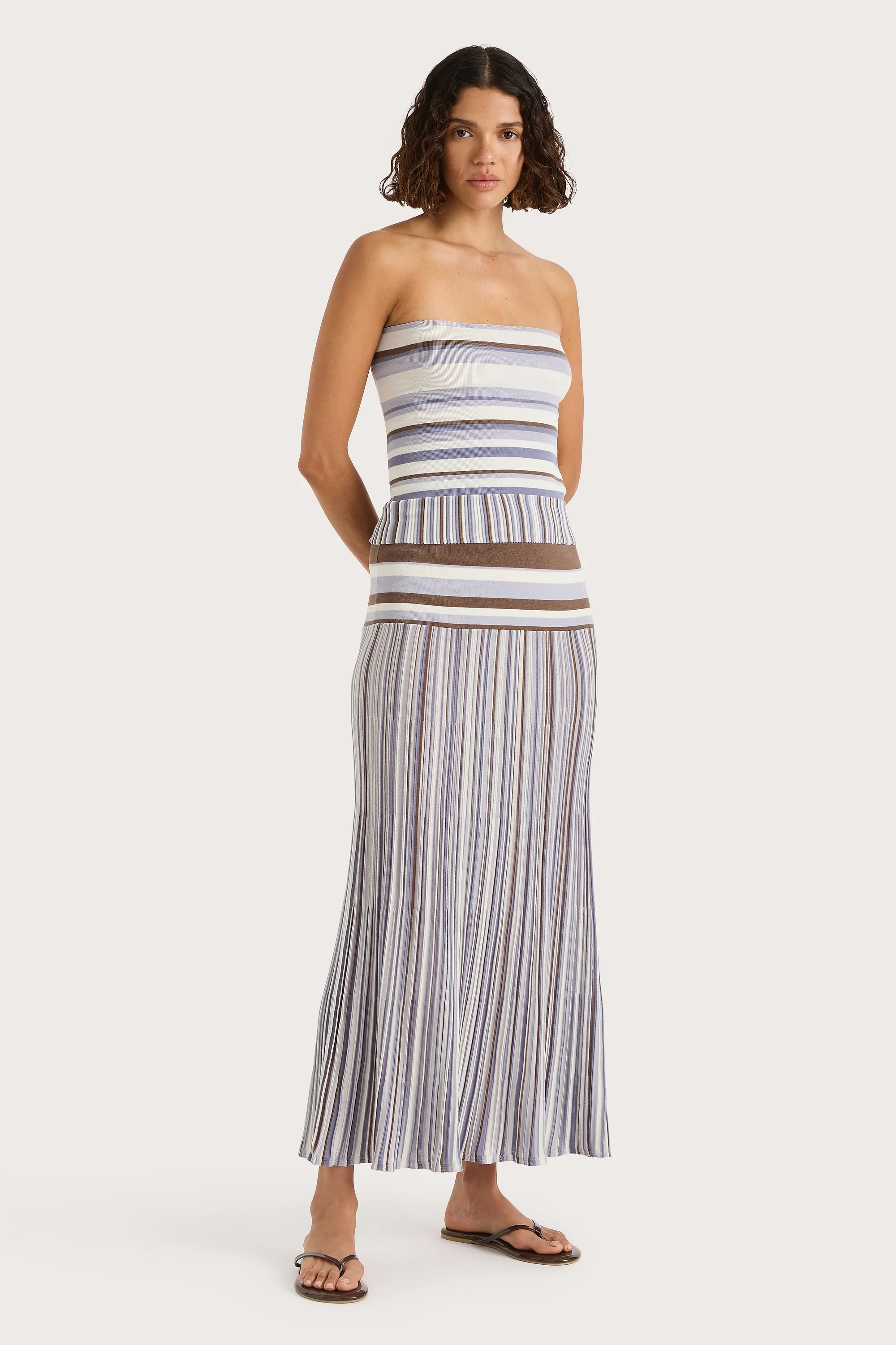 Citara Skirt Pale Blue Stripe - Final Sale - Image 9