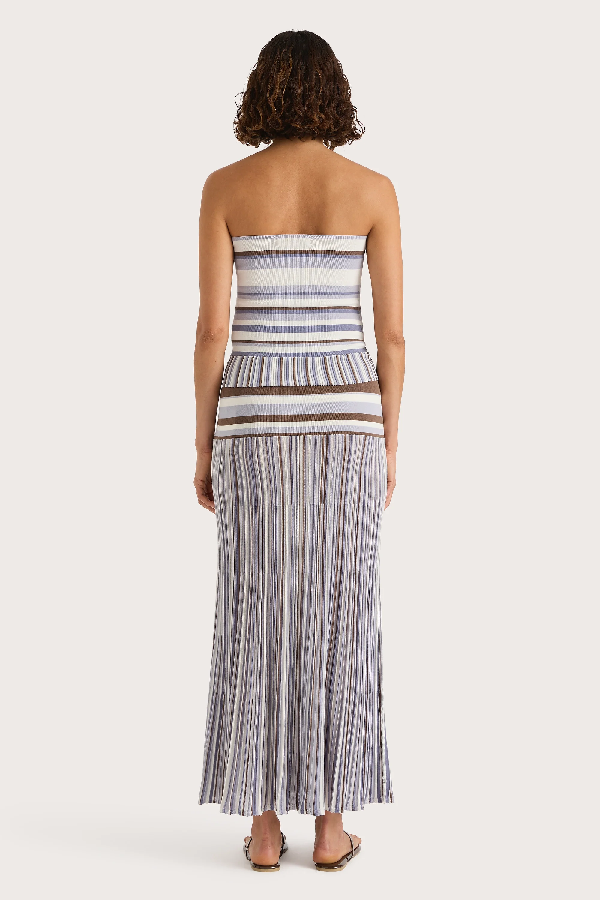 Citara Strapless Top Pale Blue Stripe - Final Sale - Image 10