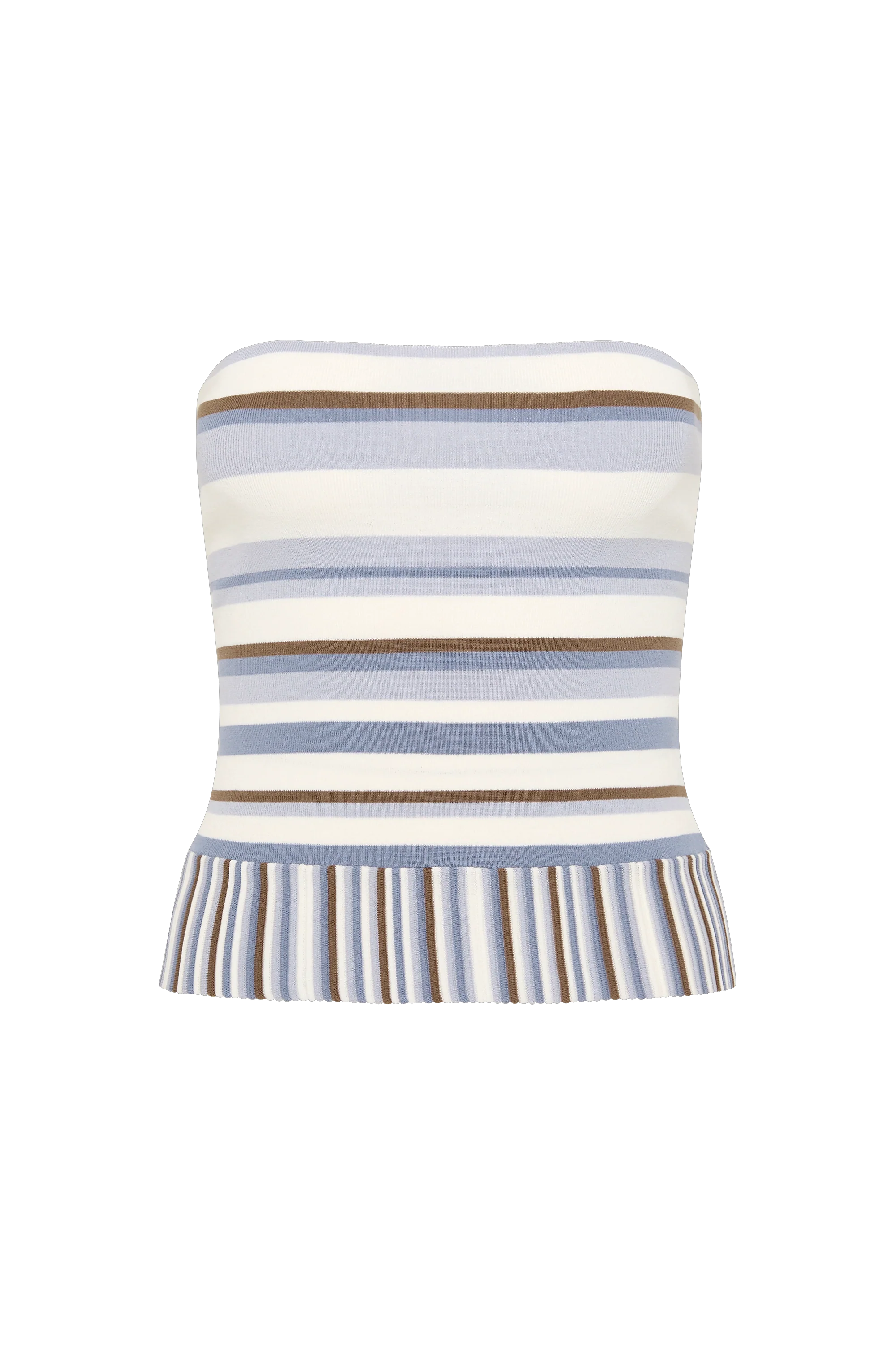 Citara Strapless Top Pale Blue Stripe - Final Sale - Image 12