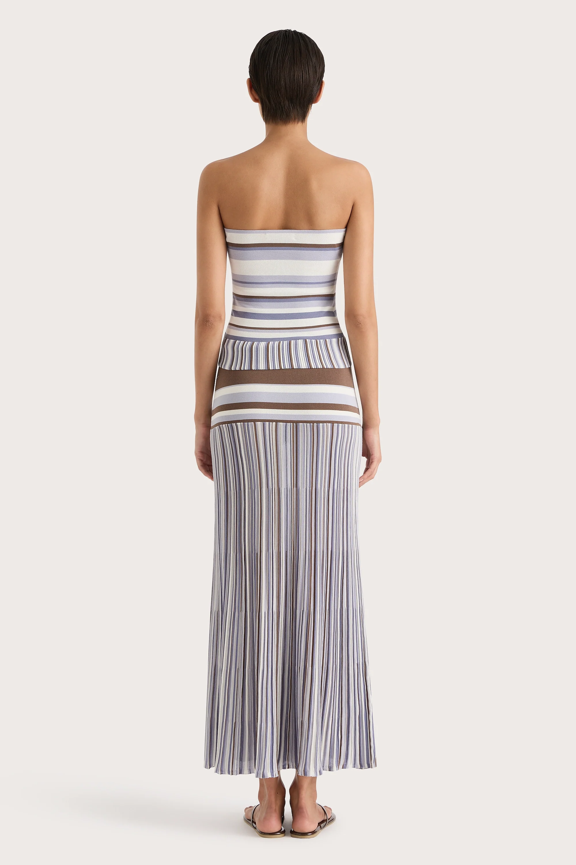 Citara Strapless Top Pale Blue Stripe - Final Sale - Image 5