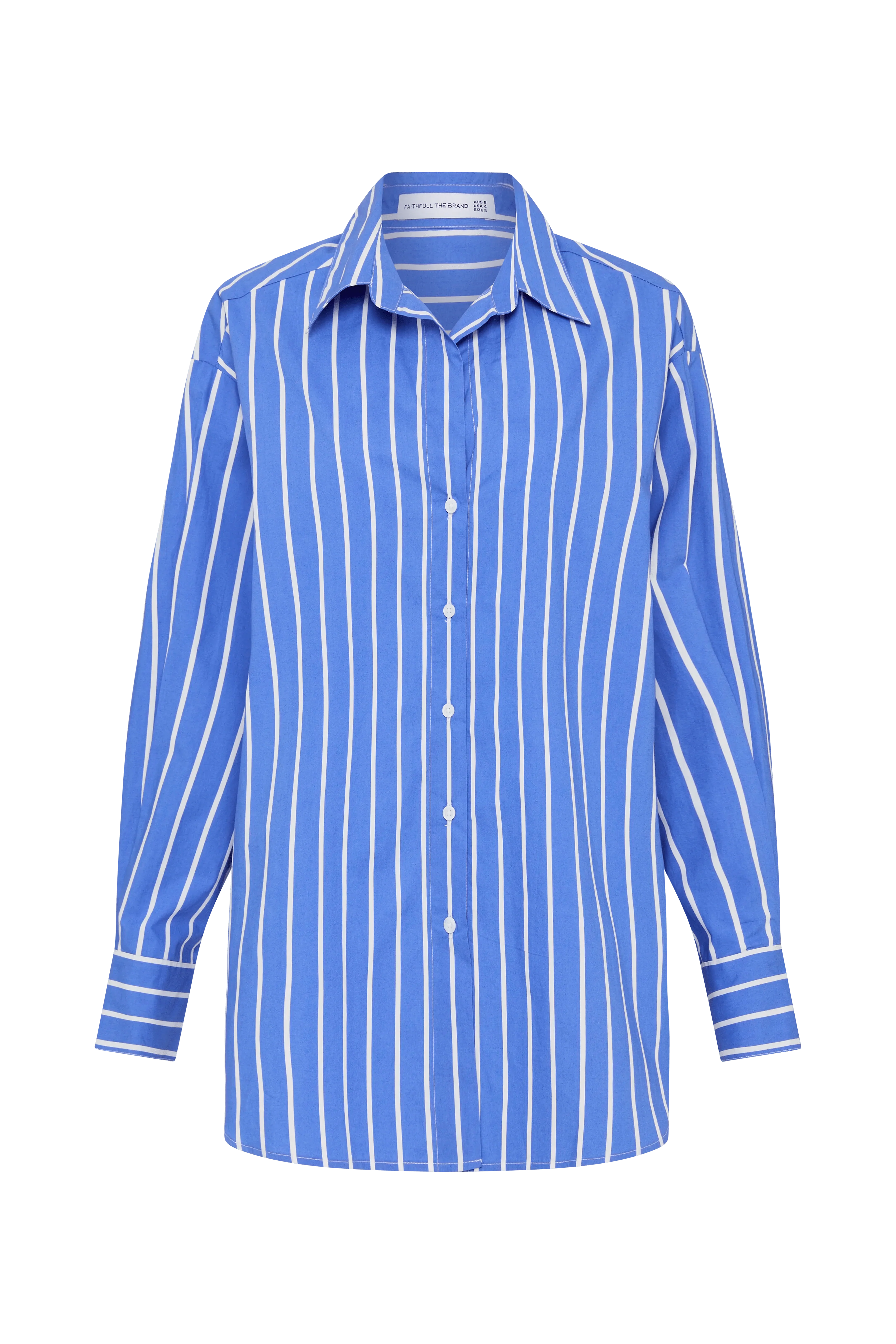 Daija Shirt Adia Stripe Ocean Blue - Final Sale - Image 6