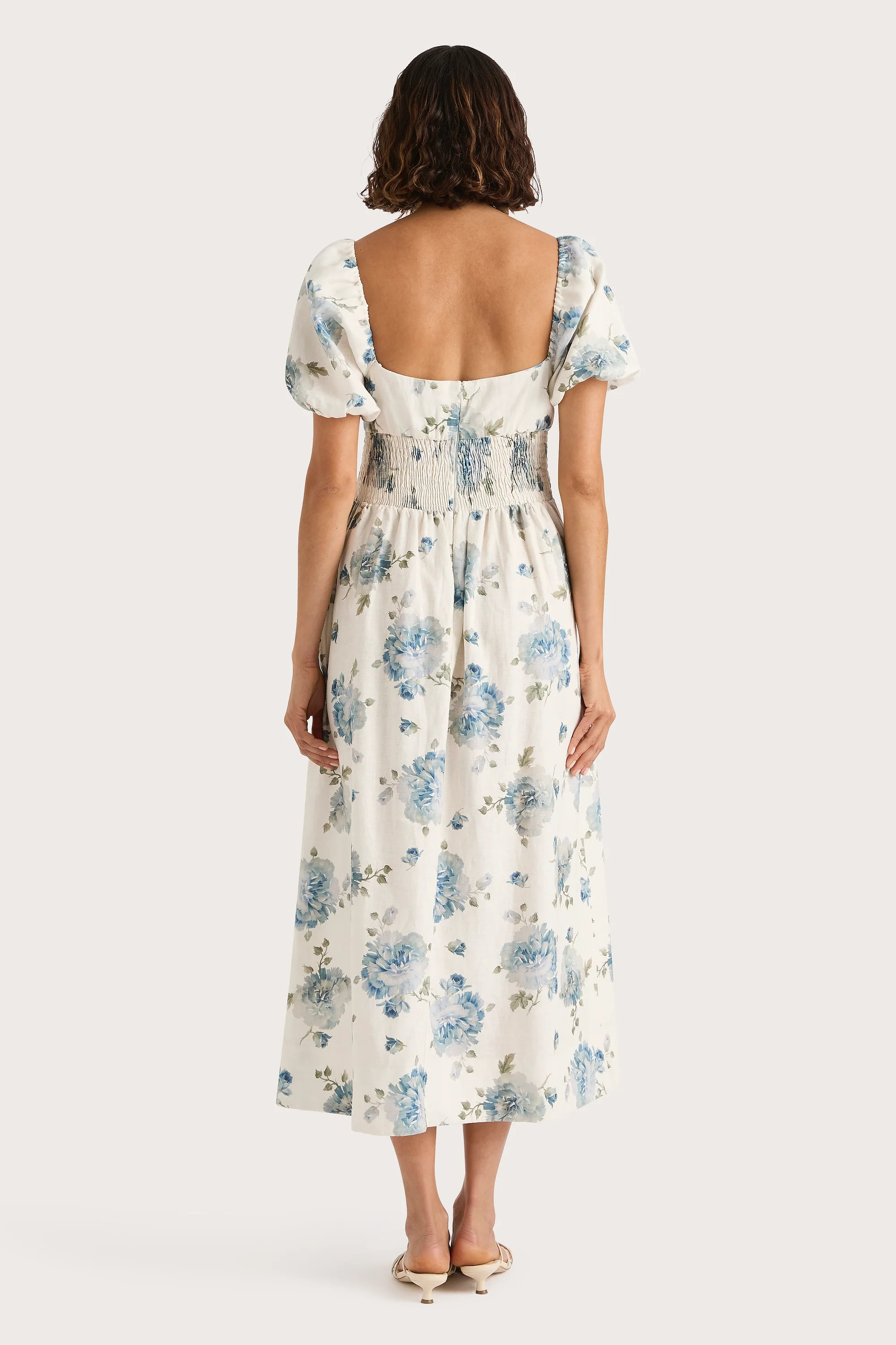 Dalia Midi Dress Cecile Floral Pale Blue - Final Sale - Image 4