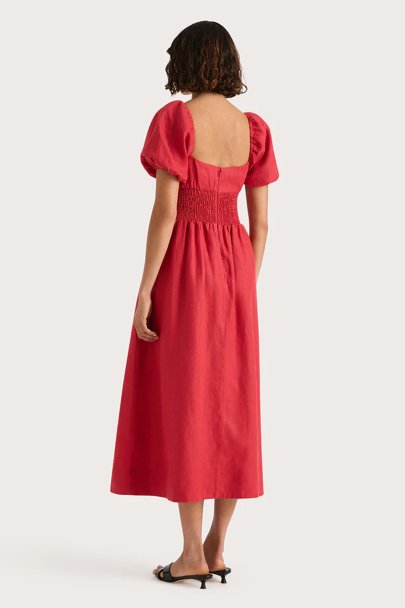 Dalia Midi Dress Red - Final Sale - Image 4
