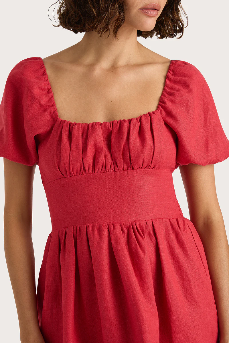 Dalia Midi Dress Red - Final Sale - Image 5