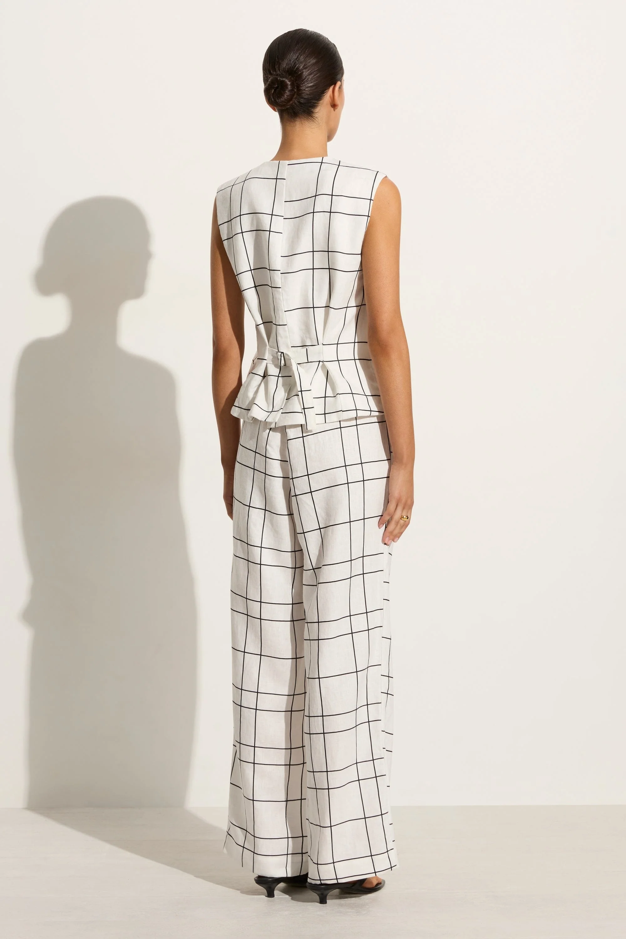 Duomo Pant Letizia Check White - Final Sale - Image 4