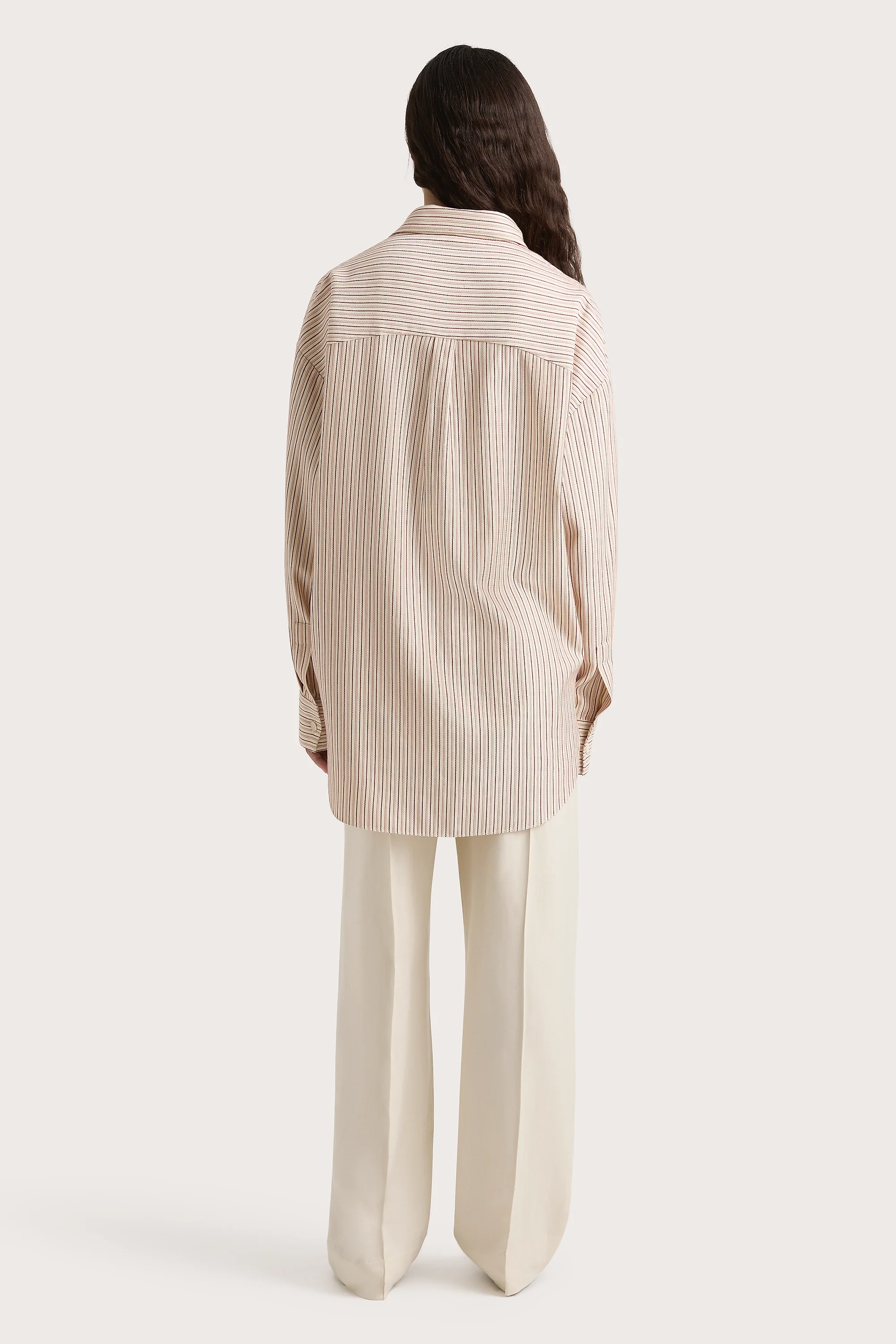 En Vau Shirt Pinstripe Garnet Blush - Final Sale - Image 5