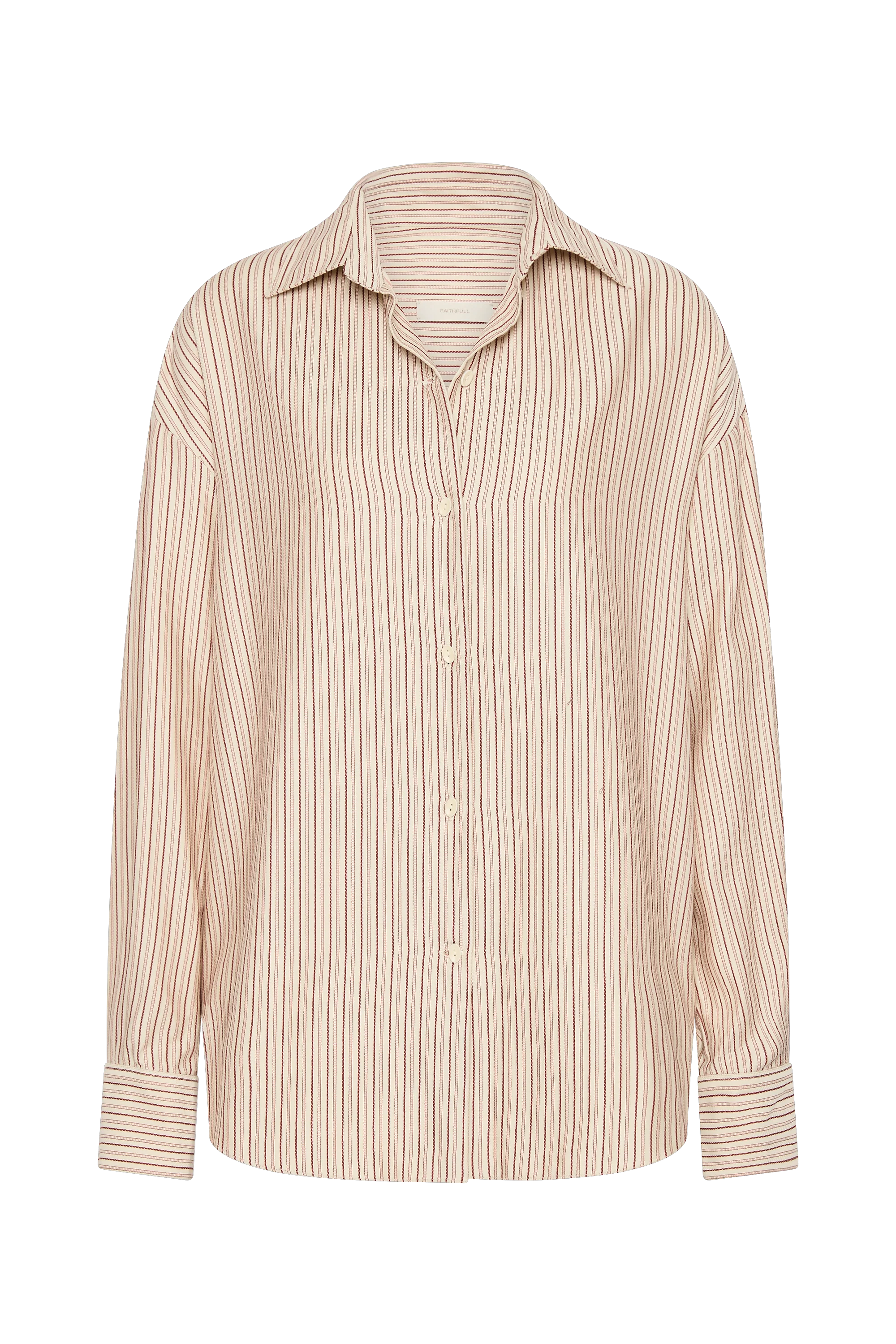 En Vau Shirt Pinstripe Garnet Blush - Final Sale - Image 8