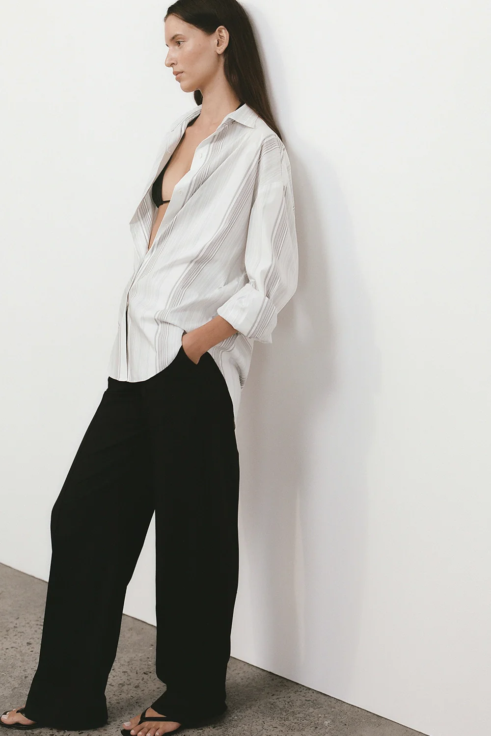 En Vau Shirt Striped Soft Blue - Final Sale - Image 4