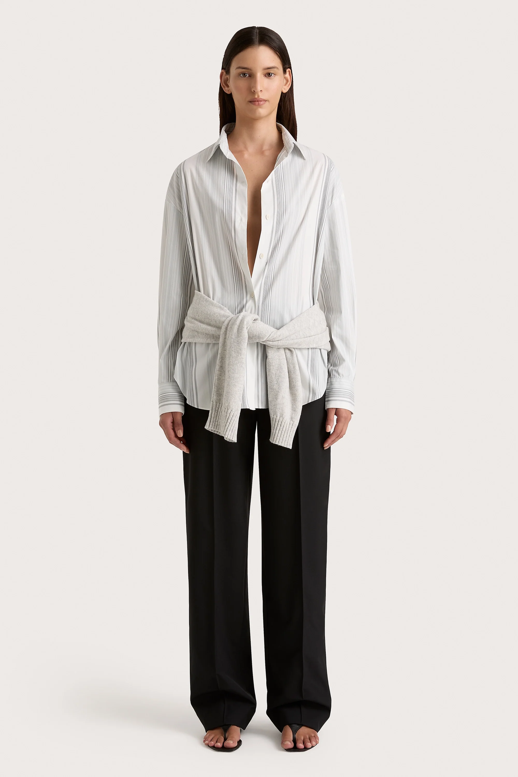 En Vau Shirt Striped Soft Blue - Final Sale - Image 6