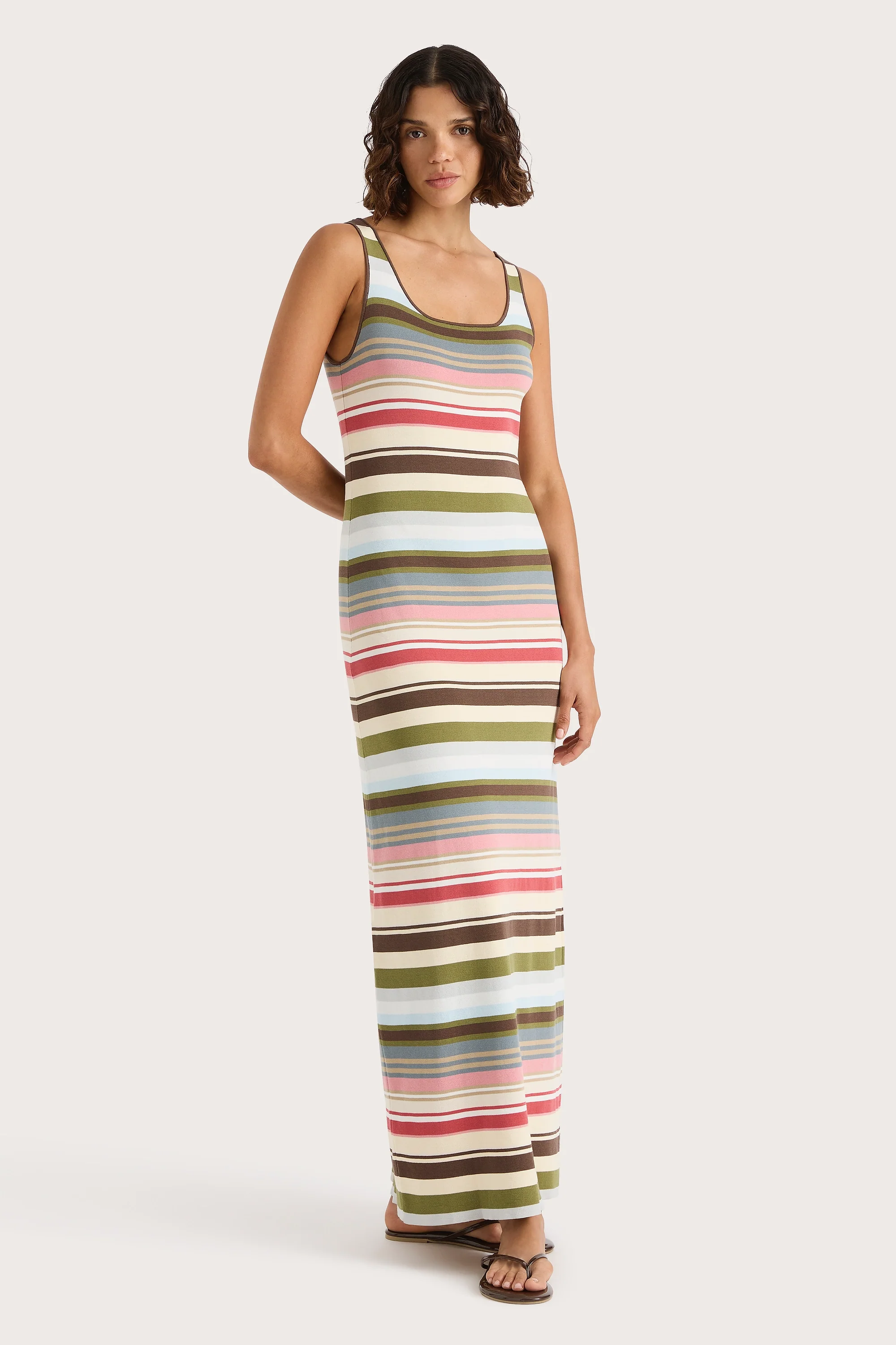 Enya Midi Dress Meleu Stripe Multi - Final Sale - Image 4