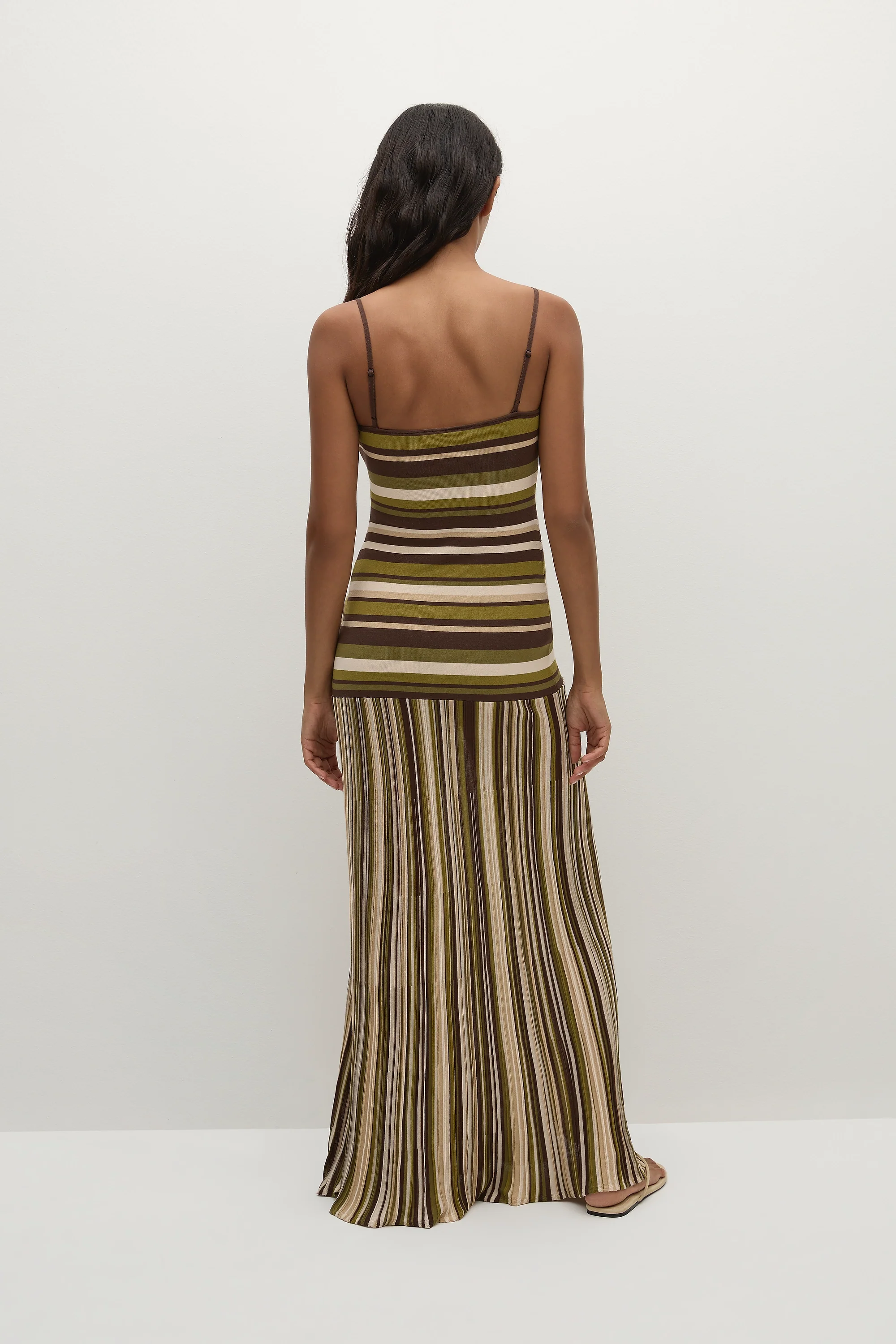 Essenia Knit Dress Espresso Pine Stripe - Image 5