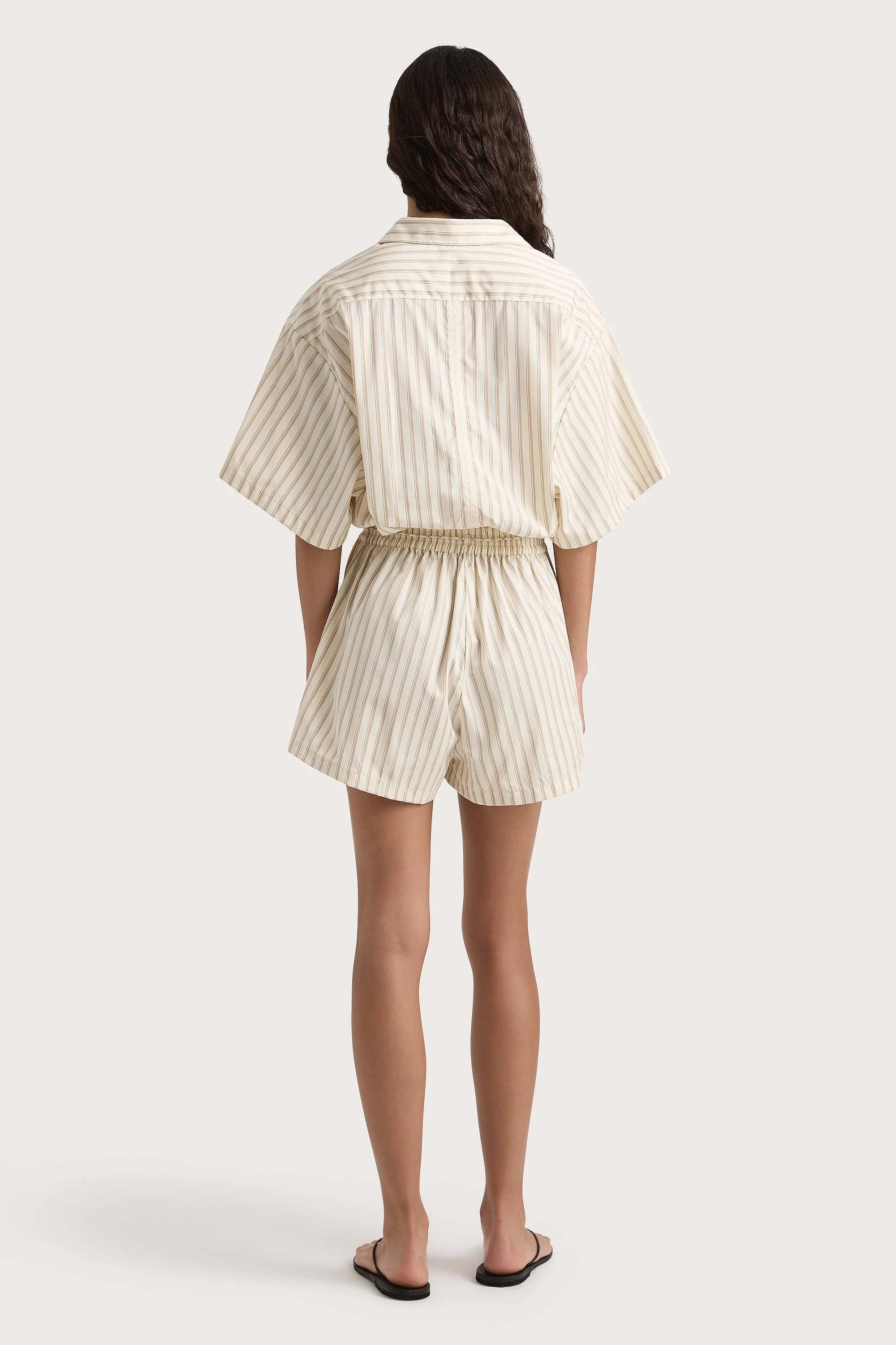 Faia Playsuit Shadow Stripe Butter - Final Sale - Image 5
