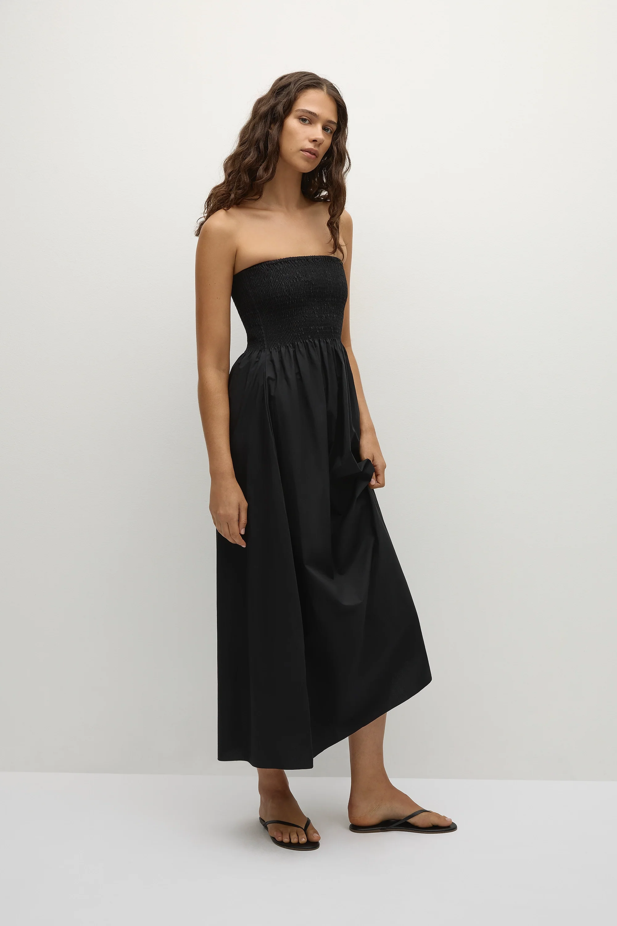 Jamie Midi Dress Black - Image 3