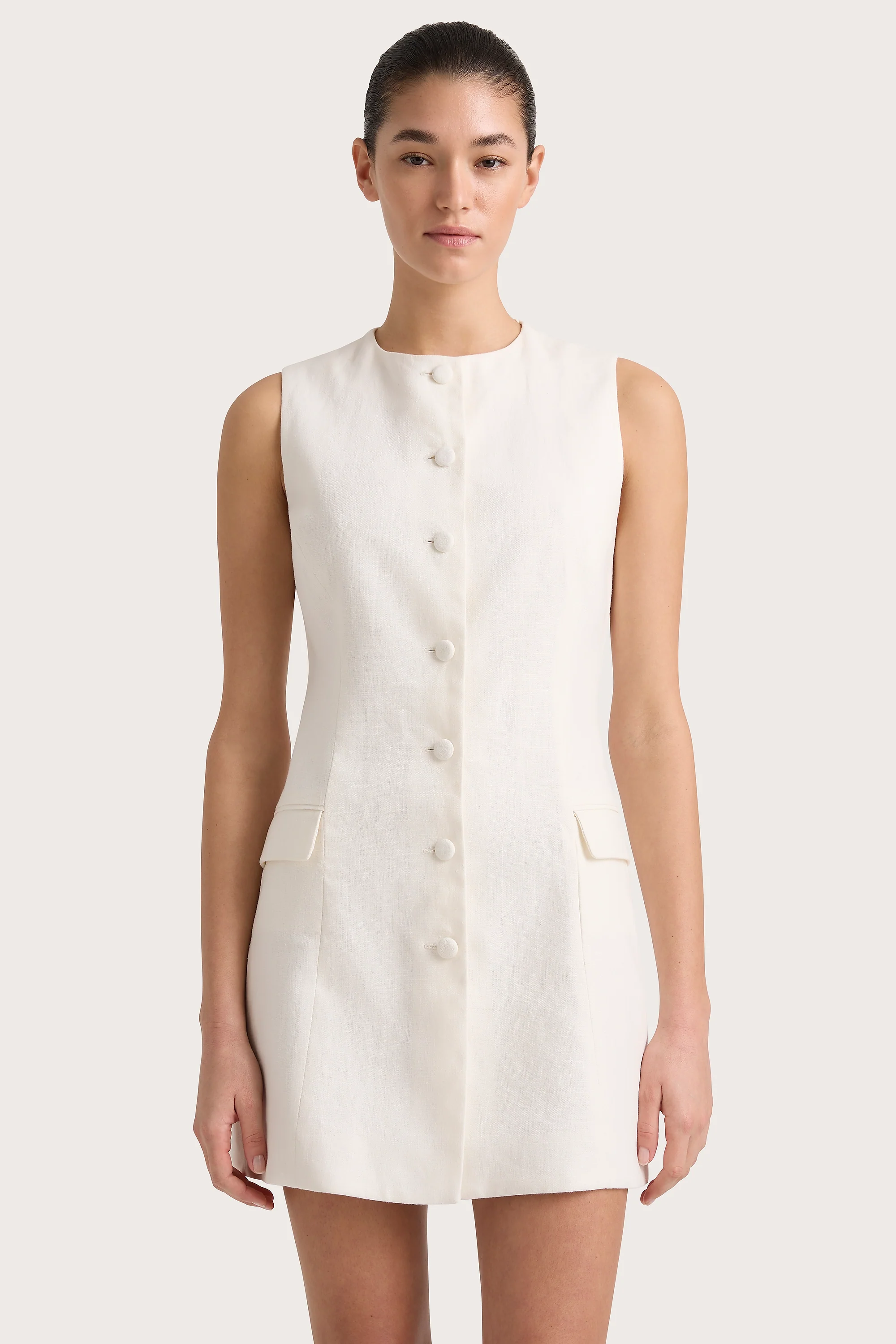 Jane Mini Dress White - Final Sale - Image 4