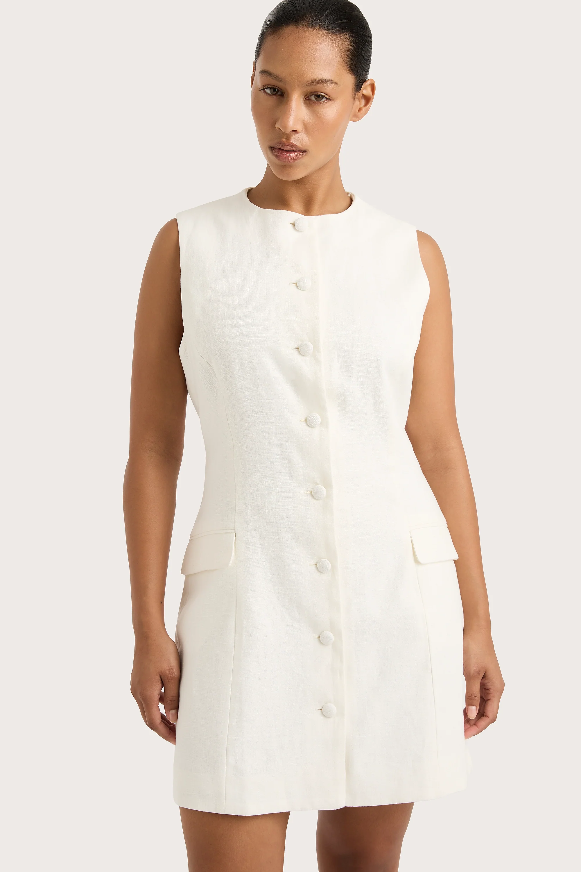 Jane Mini Dress White - Final Sale - Image 9