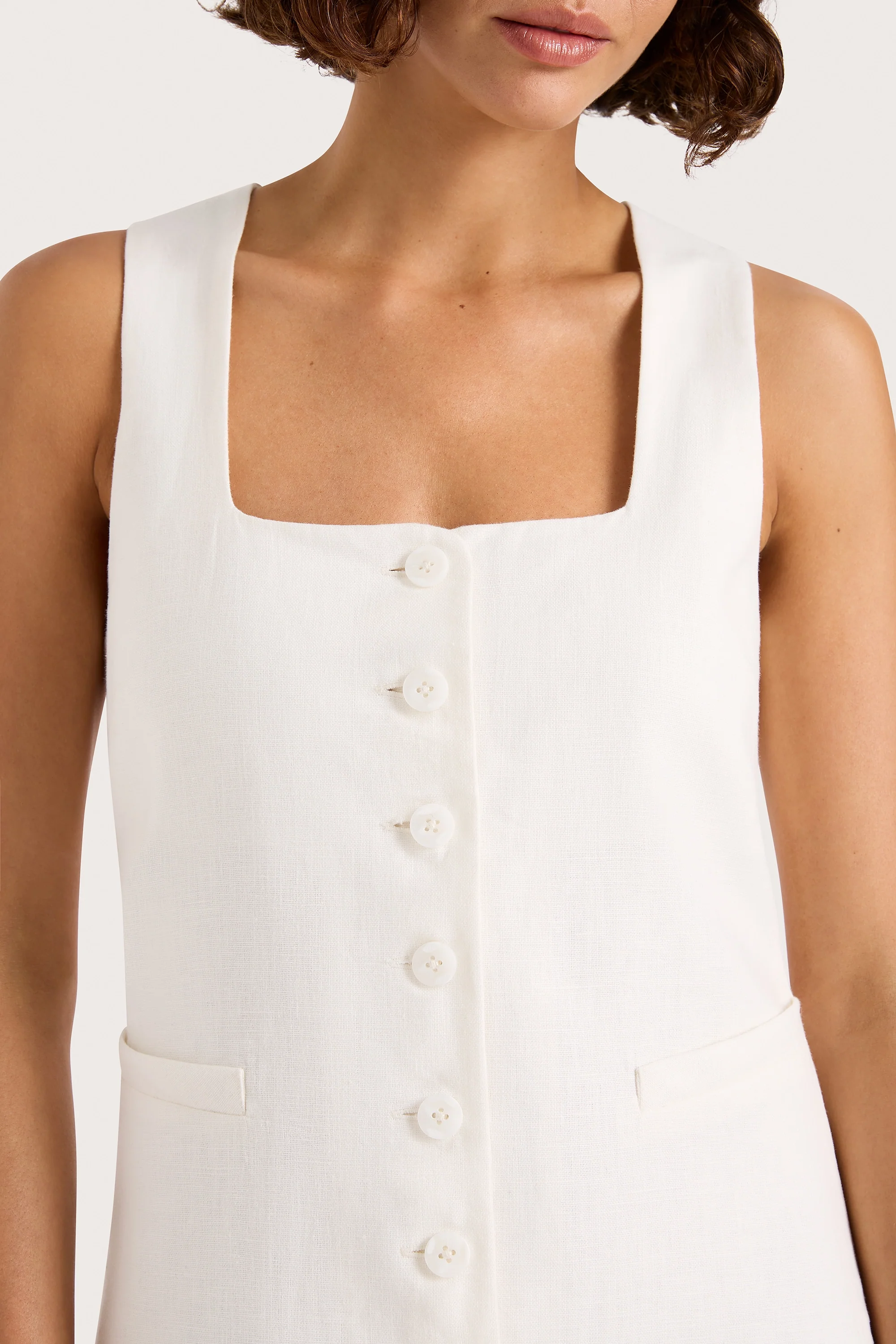 Jaques Mini Dress White - Image 3