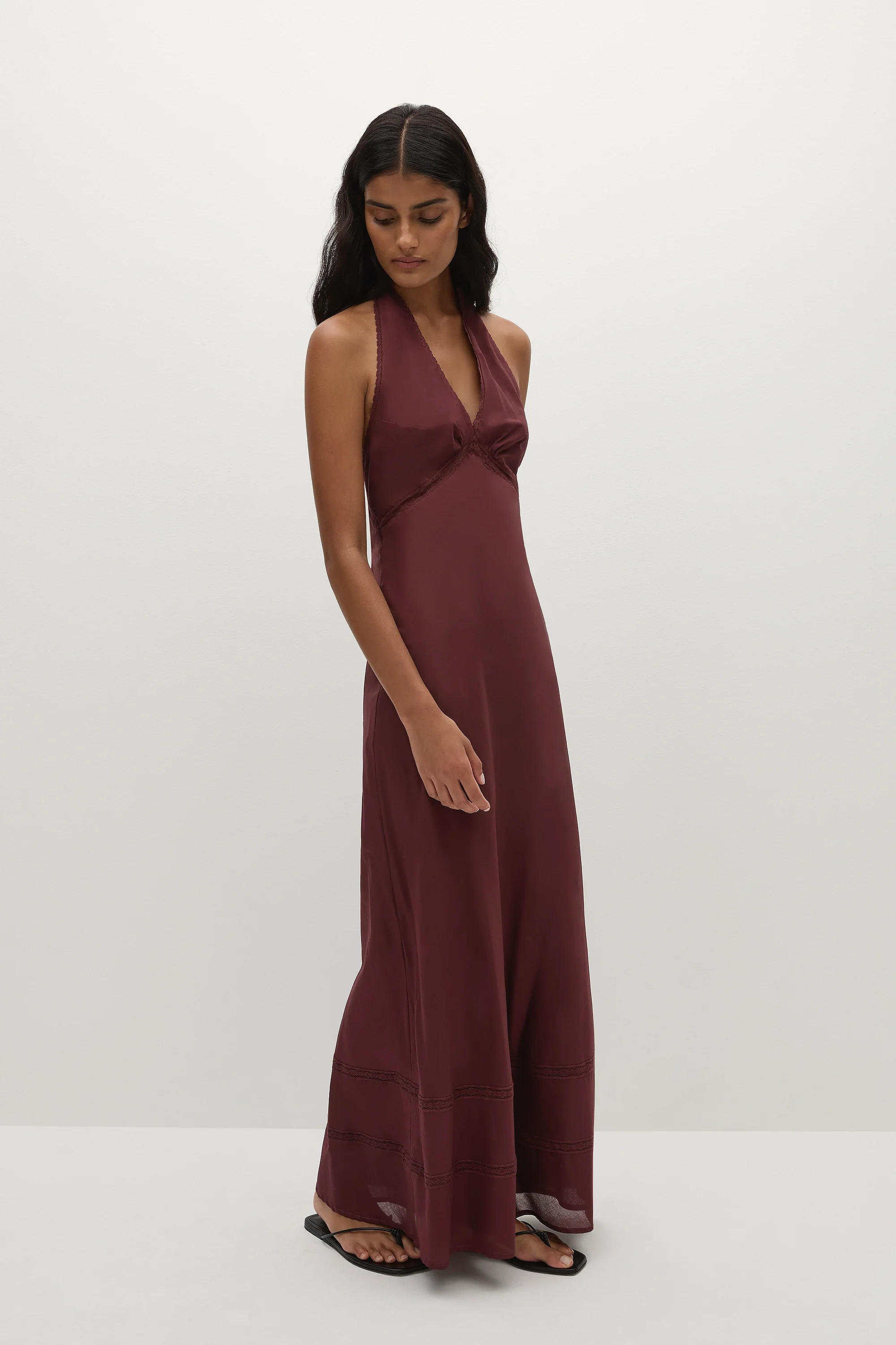 Jasmine Maxi Dress Bordeaux - Image 4