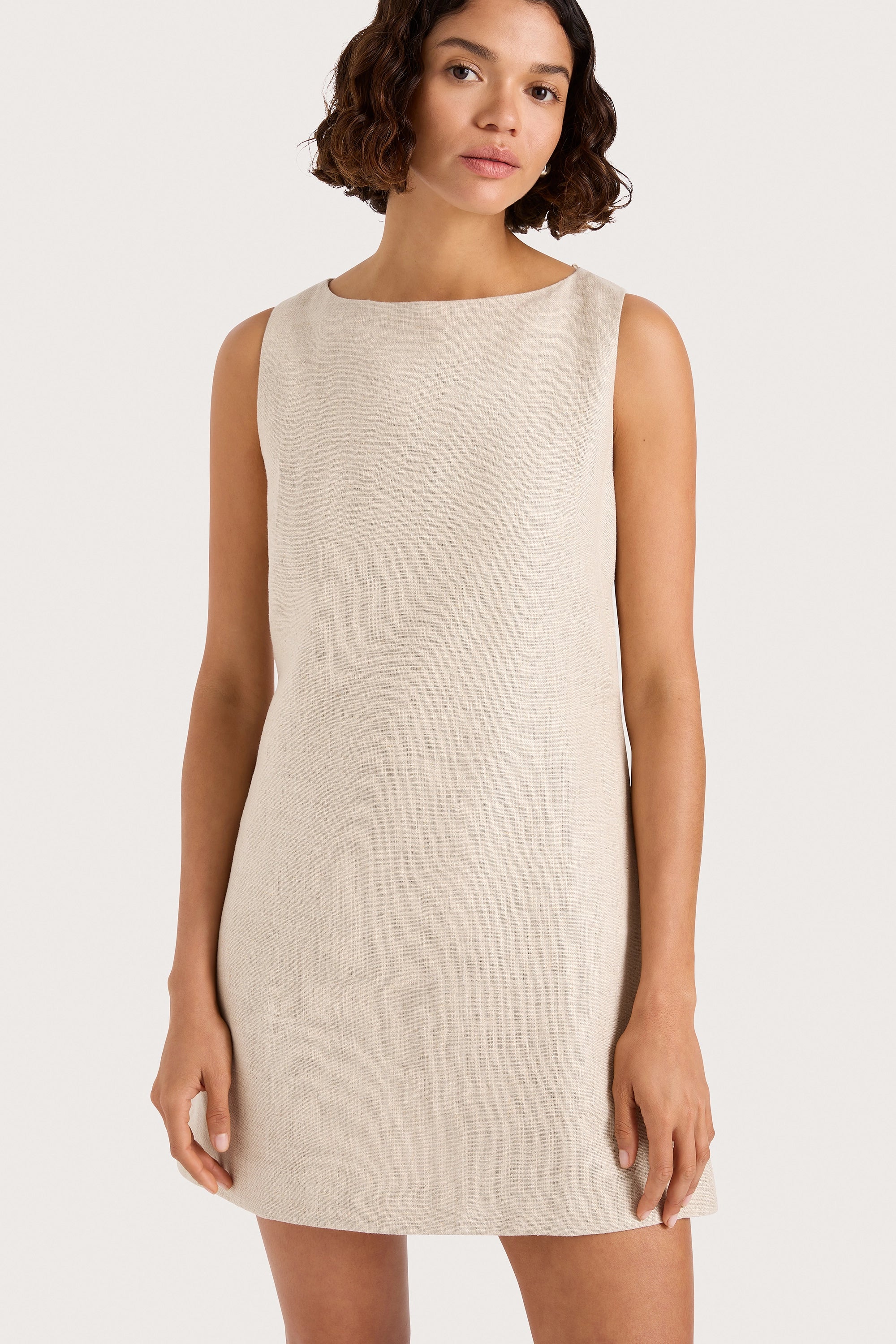 Kelly Mini Dress Natural - Image 3