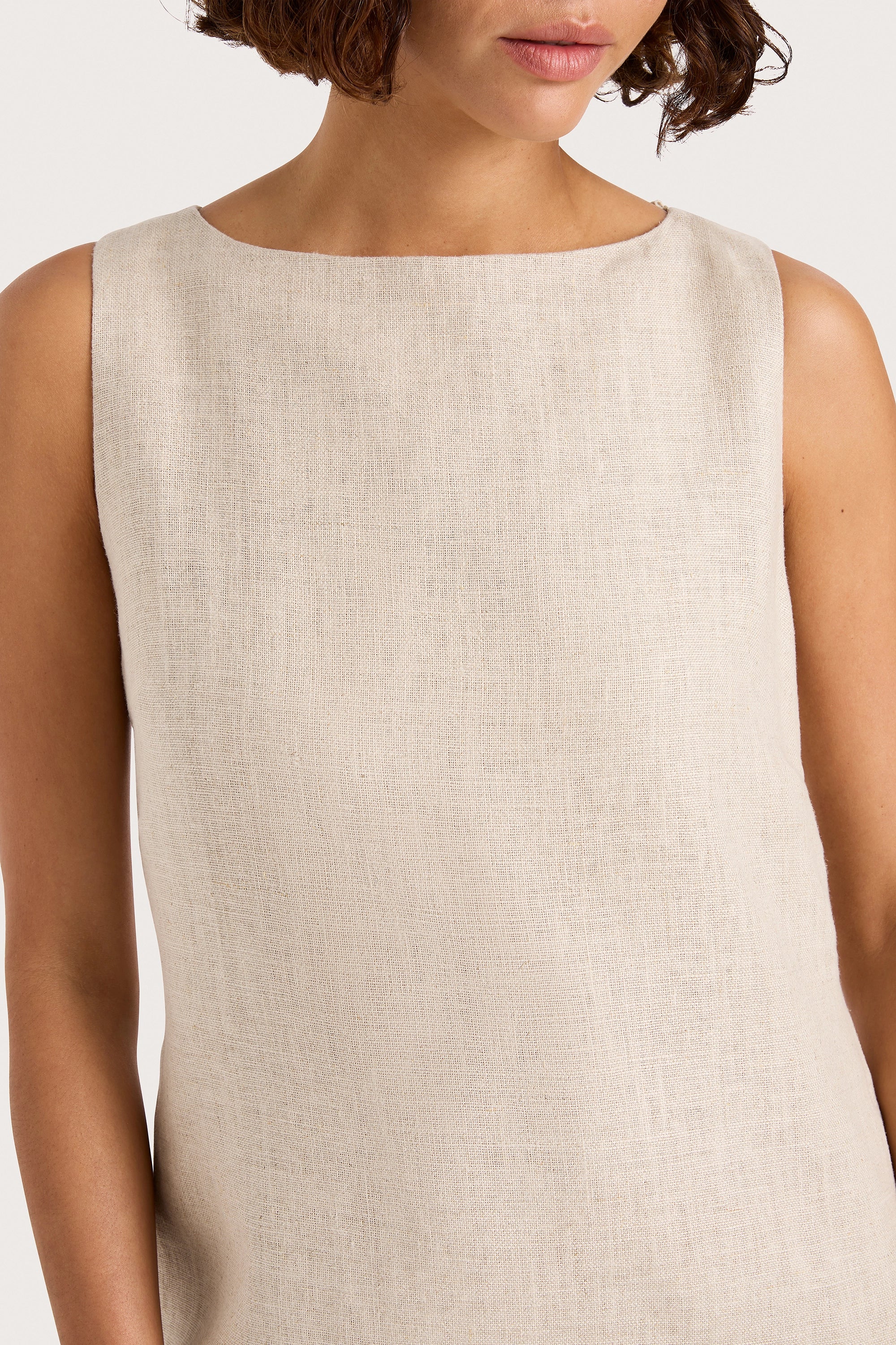 Kelly Mini Dress Natural - Image 4