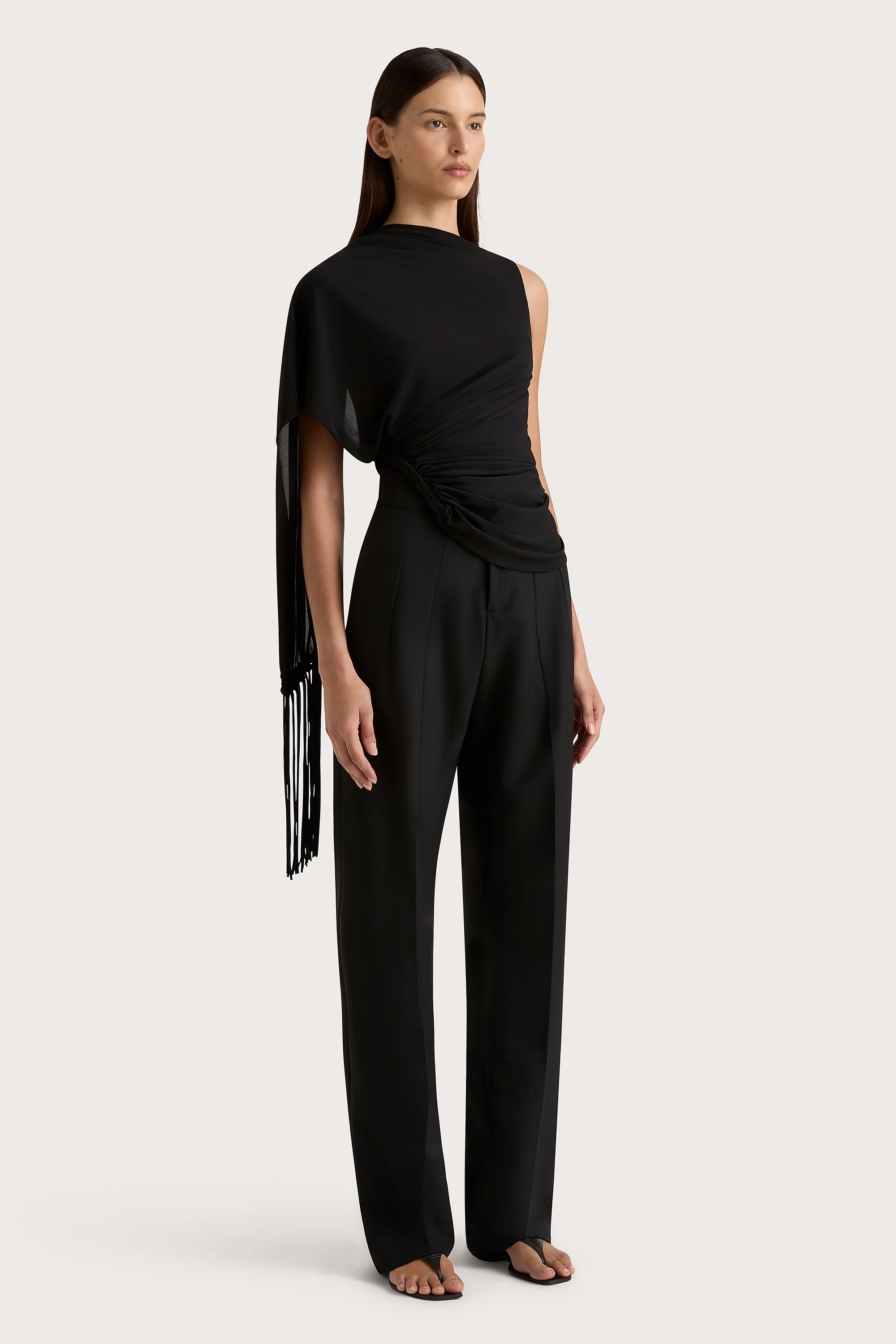 Lena High Waisted Pant Black - Final Sale - Image 3