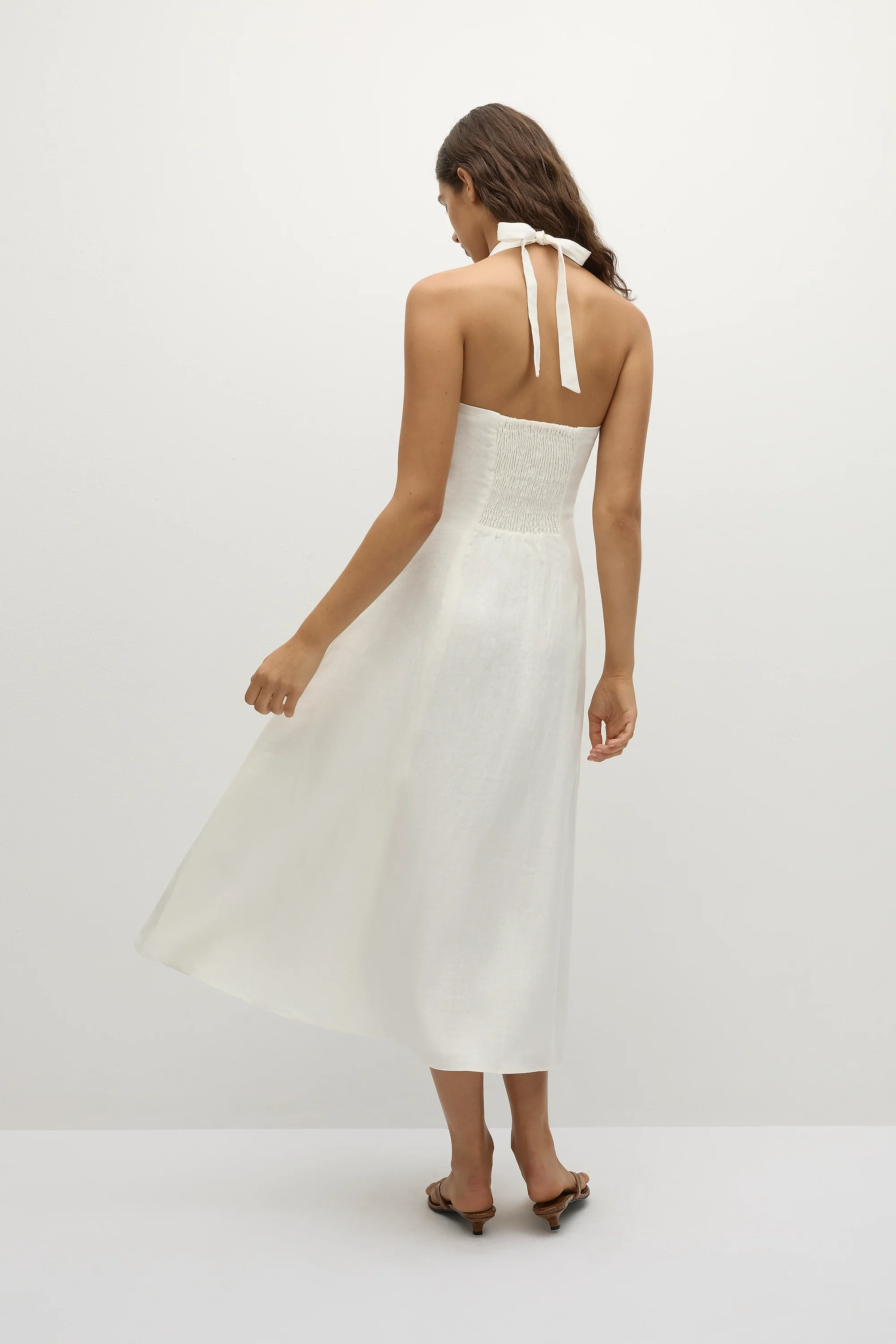 Marie Midi Dress White - Final Sale - Image 5
