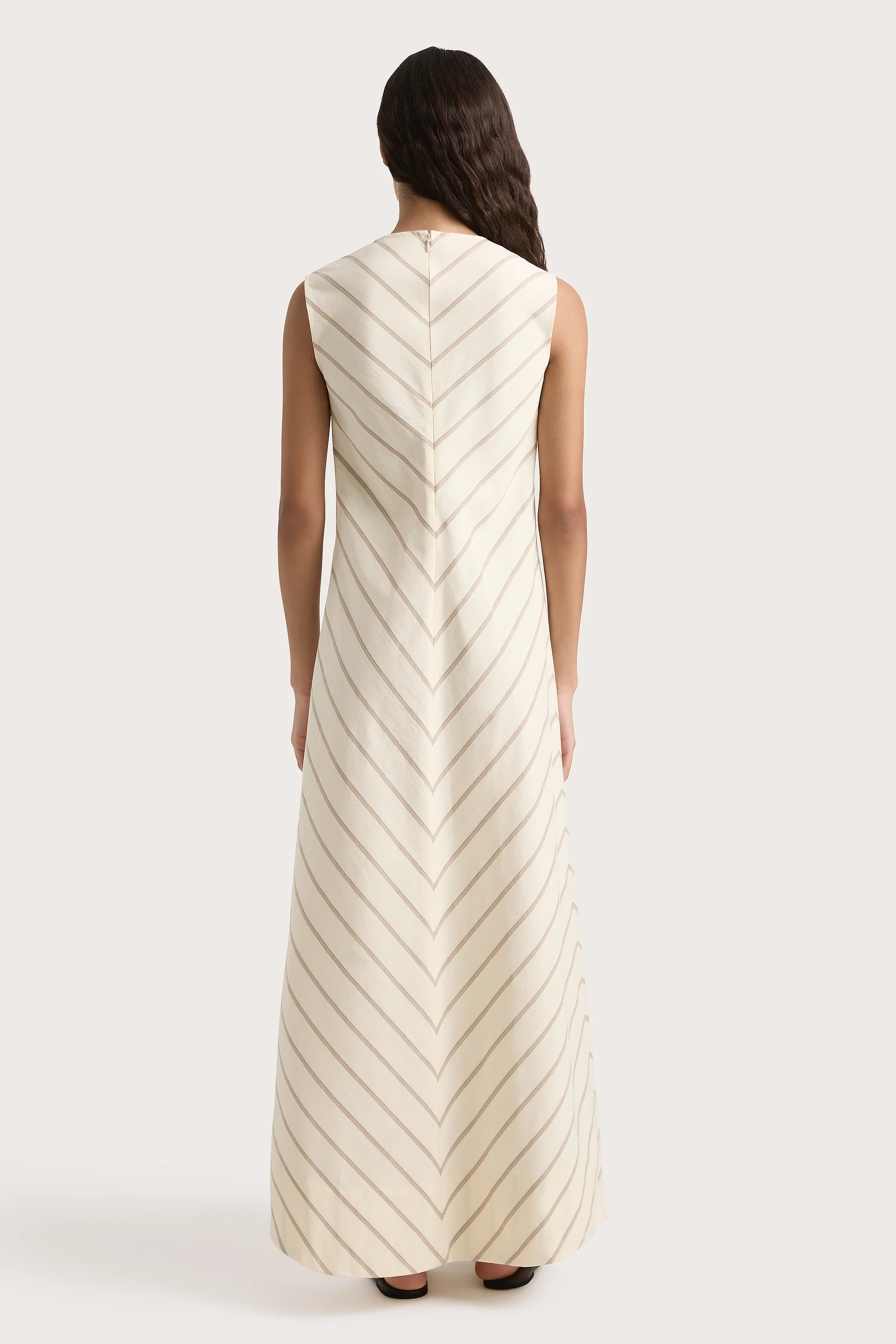 Marteret Stripe Midi Dress Shadow Stripe Butter - Final Sale - Image 5
