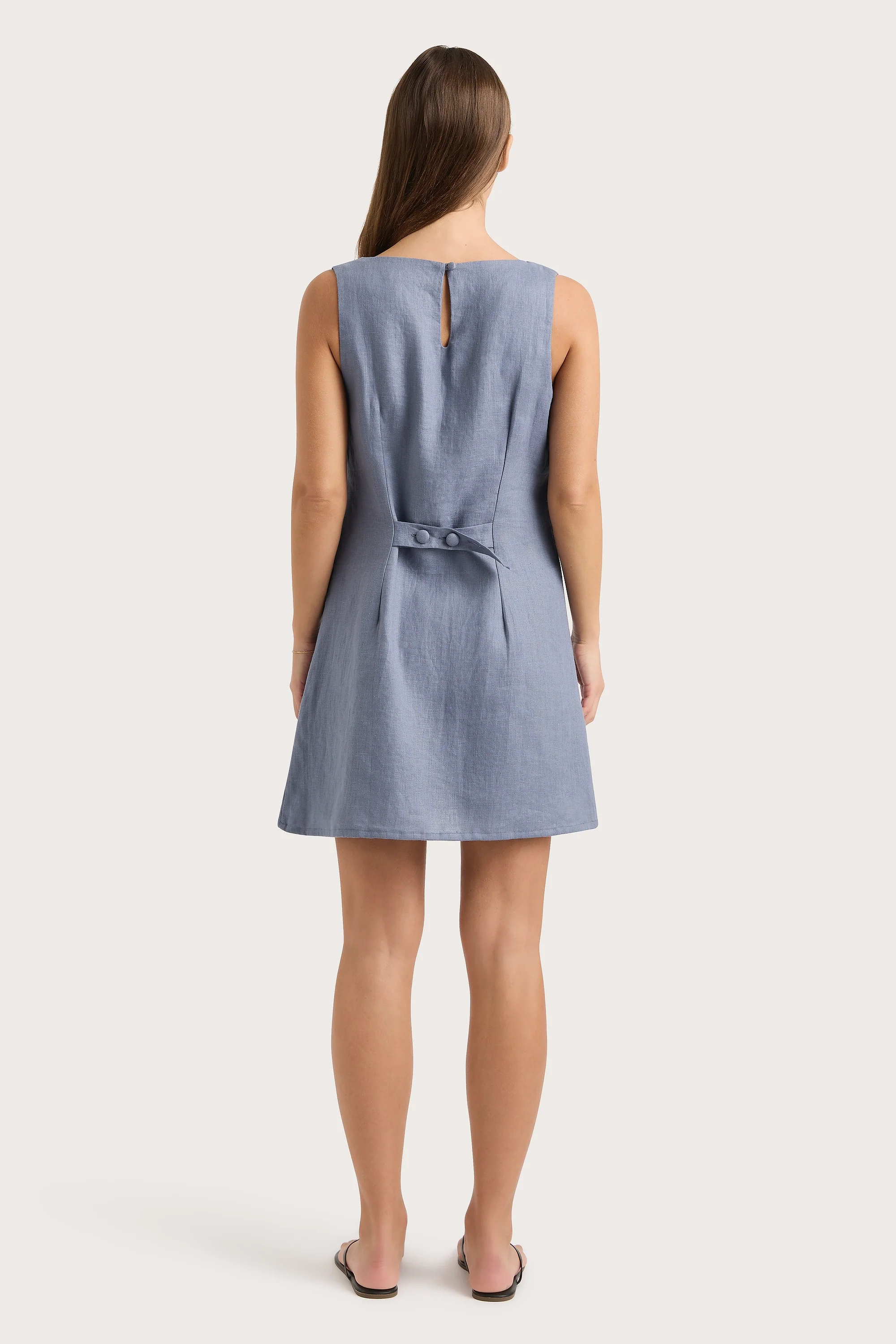 Nazarit Mini Dress Cornflower Blue - Final Sale - Image 4