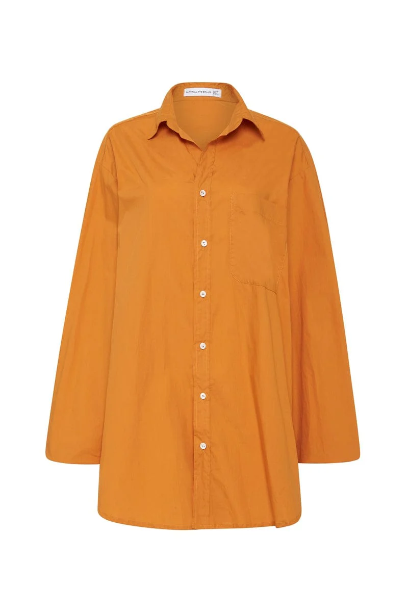 Pontia Shirt Dress Plain Orange - Final Sale - Image 6