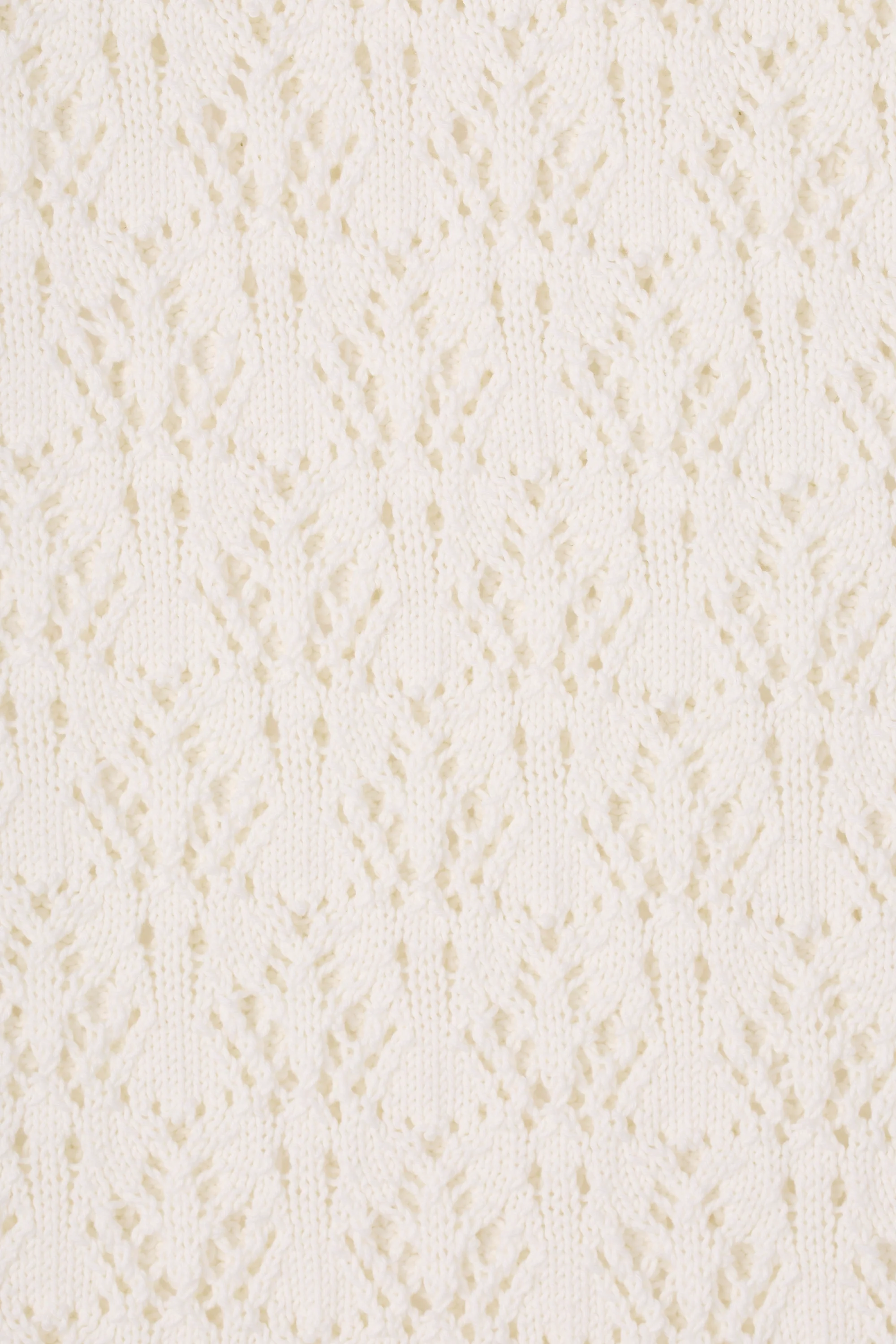 Romina Mini Dress Pointelle Knit Vintage White - Image 10
