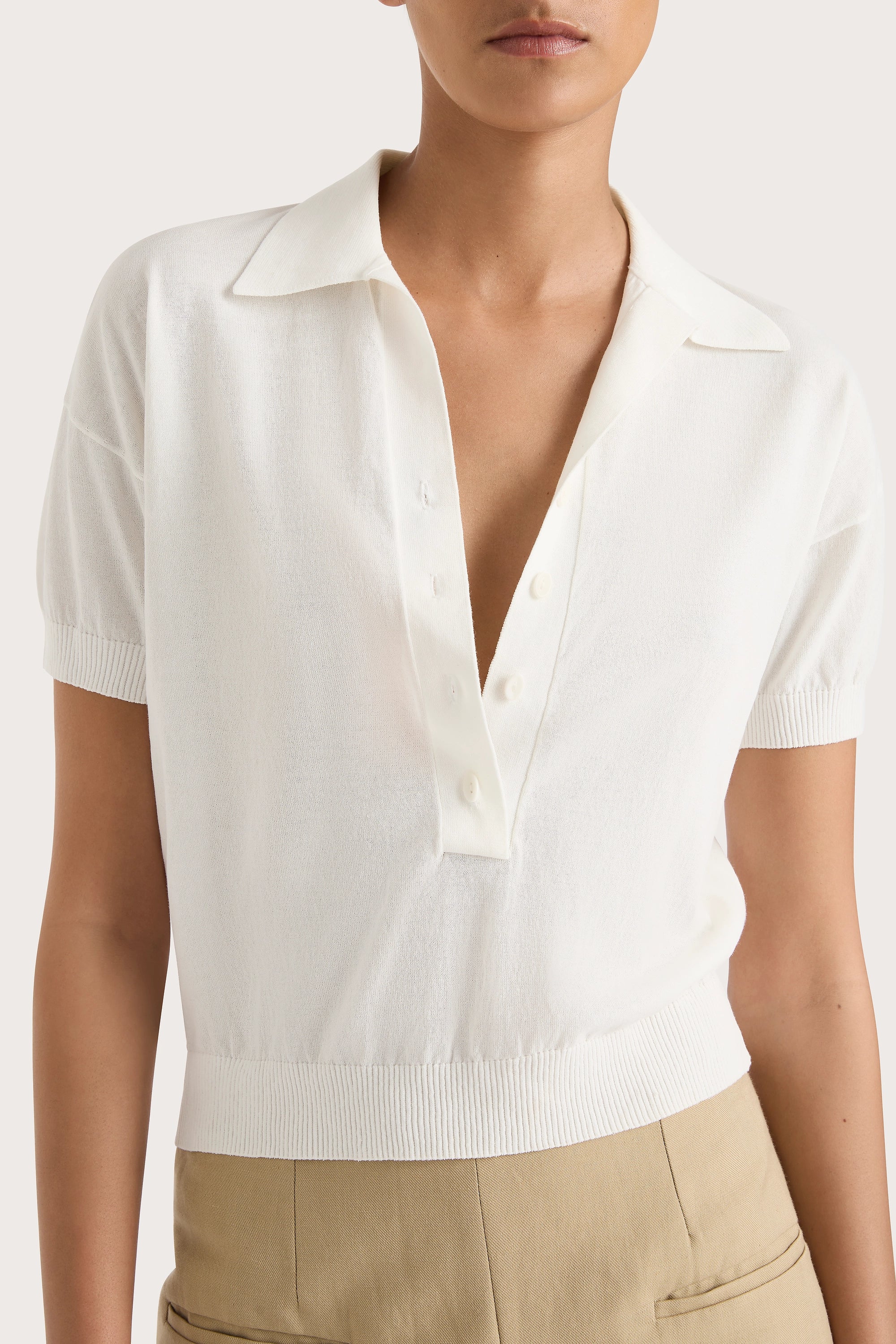 Sable Polo Shirt White - Final Sale - Image 4