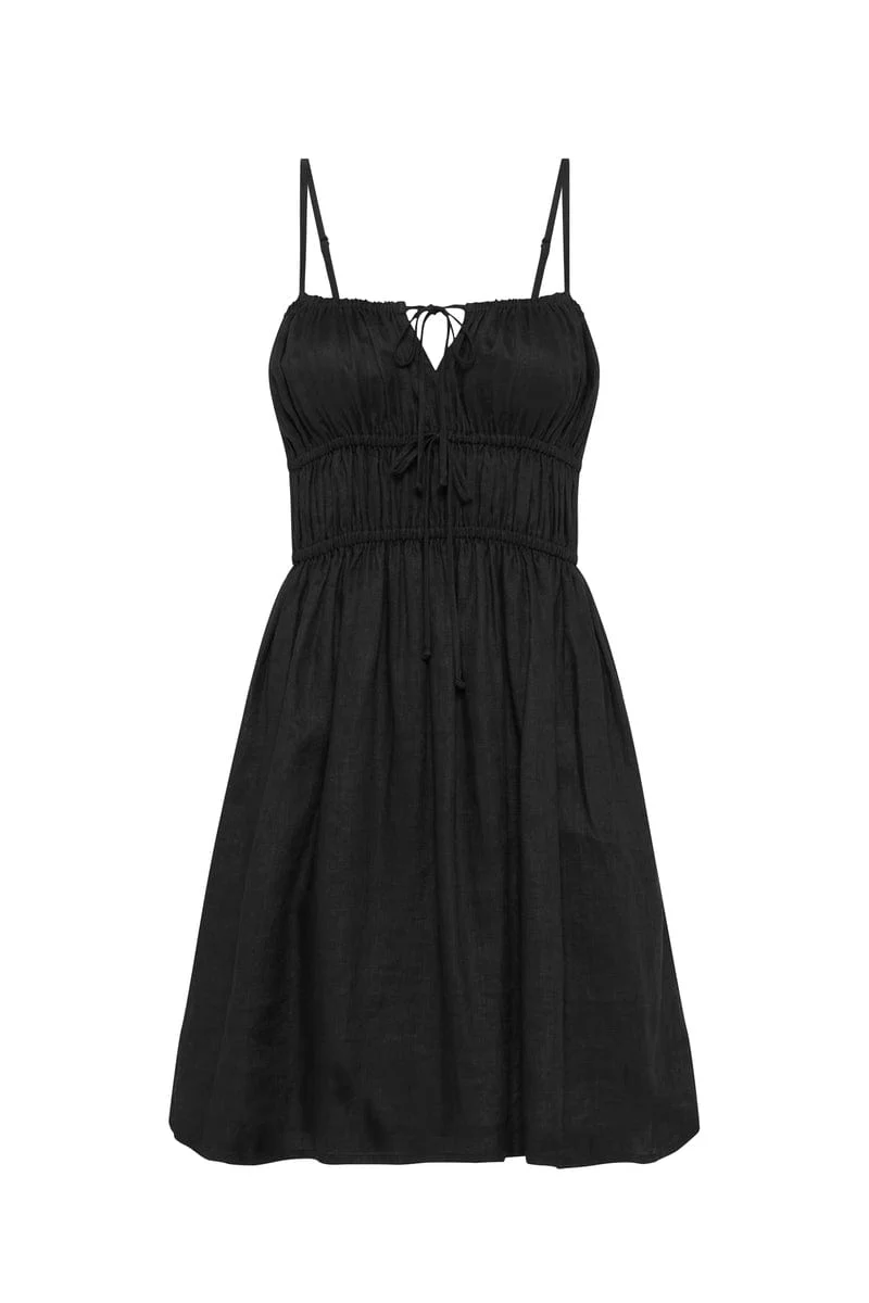 Shivka Mini Dress Plain Black - Final Sale - Image 5